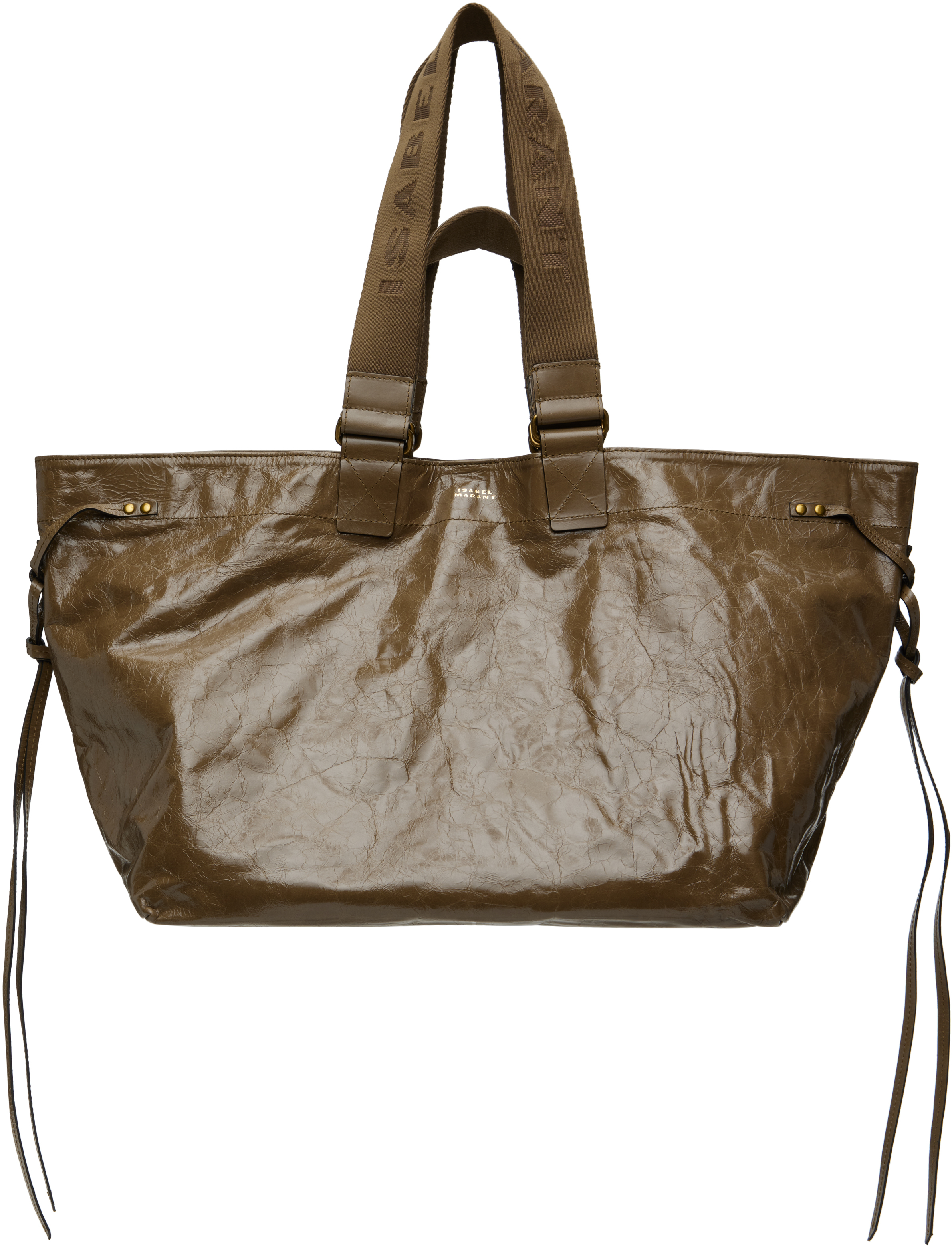 Isabel Marant Khaki Wardy Tote In Green