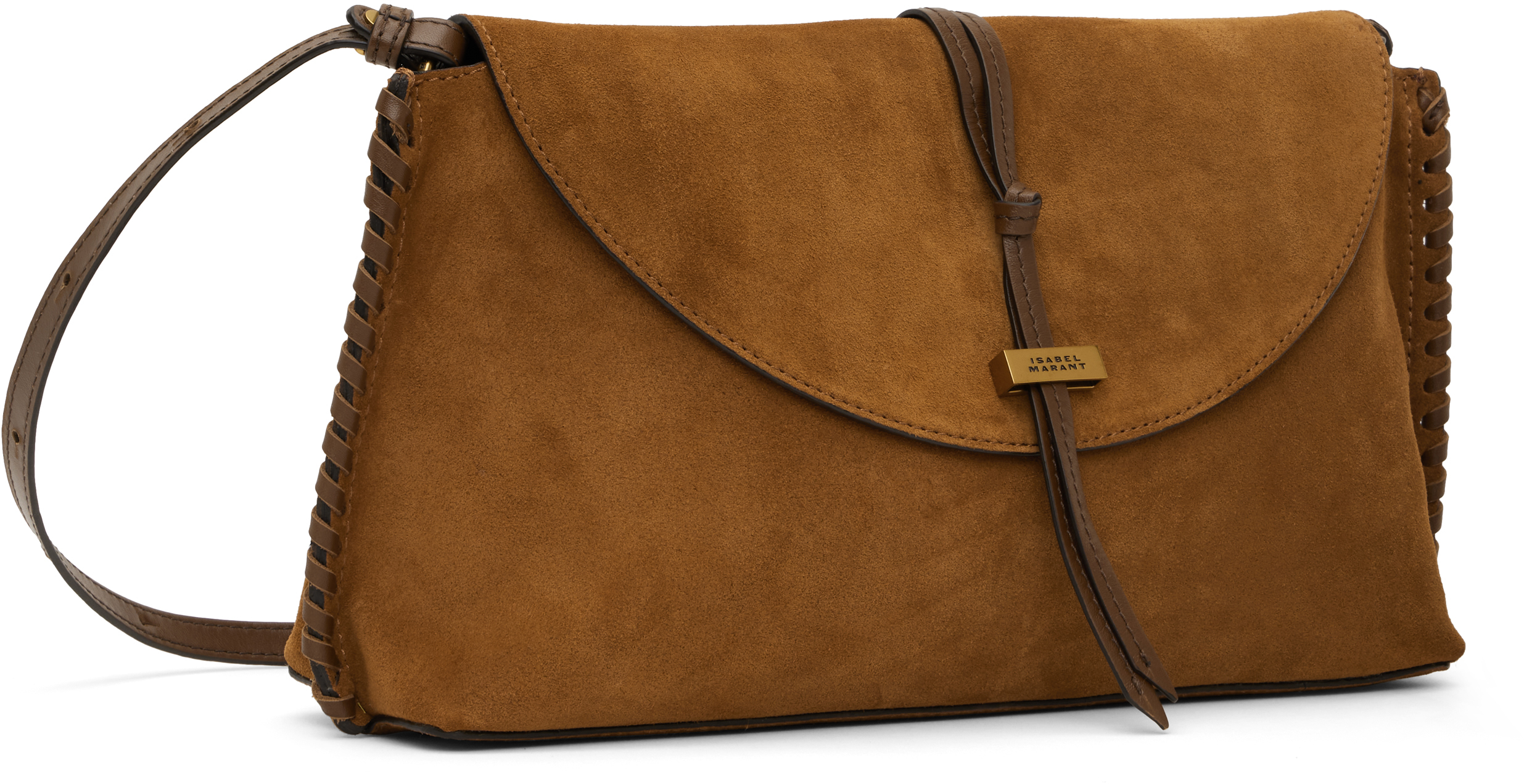ISABEL MARANT TAN SILAO CLUTCH BAG 