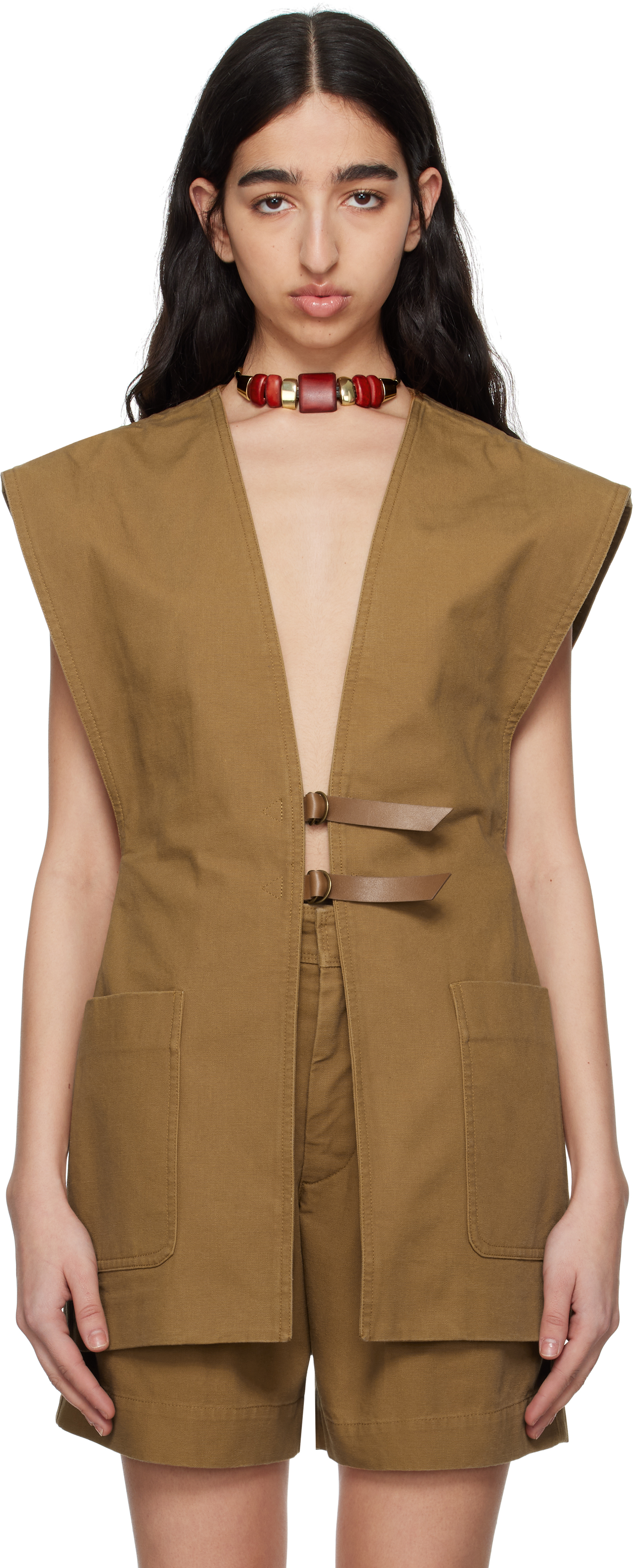【送料&関税込】Isabel Marant falila Vest FALILA CARDIGAN Woman caramel | ISABEL MARANT Official