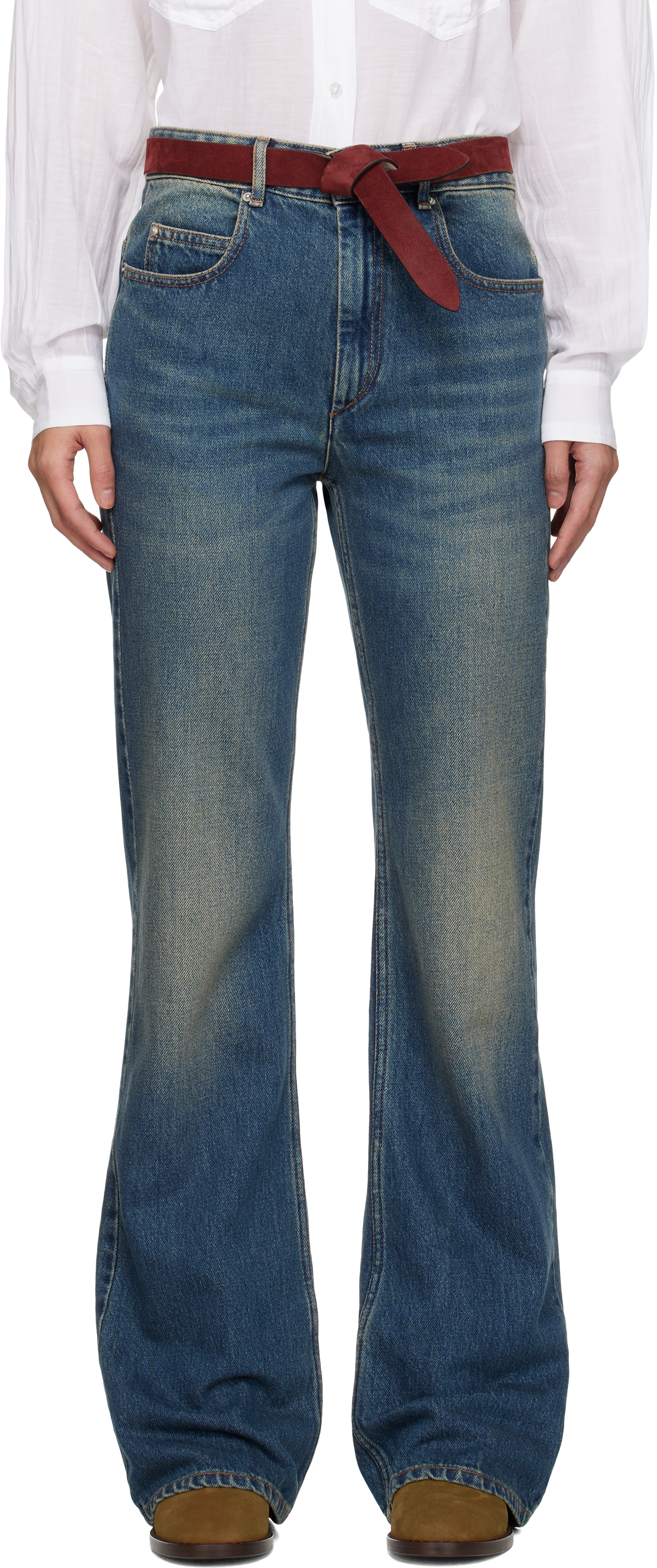 Isabel Marant: Blue Belvira Jeans | SSENSE 대한민국