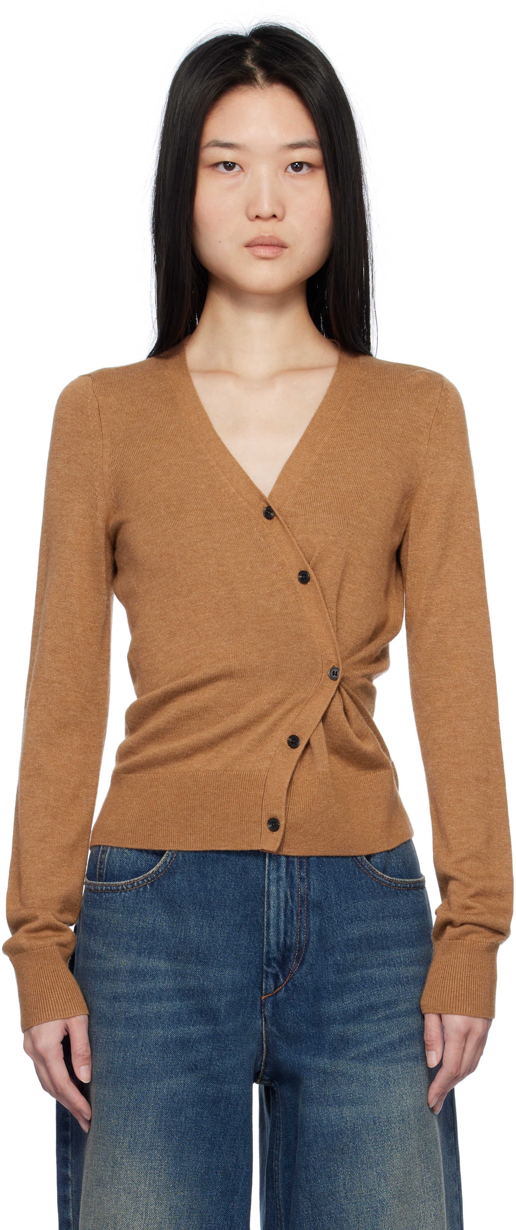 ISABEL MARANT TAN CARLINE CARDIGAN