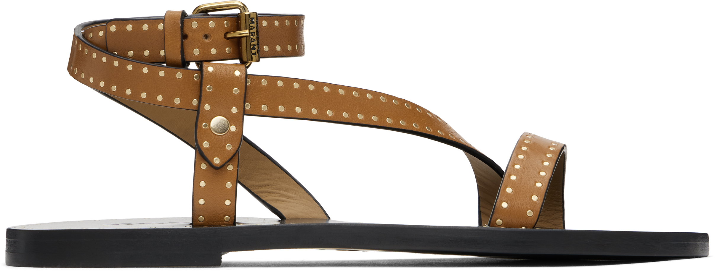 【関税&送料込】Isabel Marant Sandal Jopee Jopee leather sandals in brown - Isabel Marant | Mytheresa