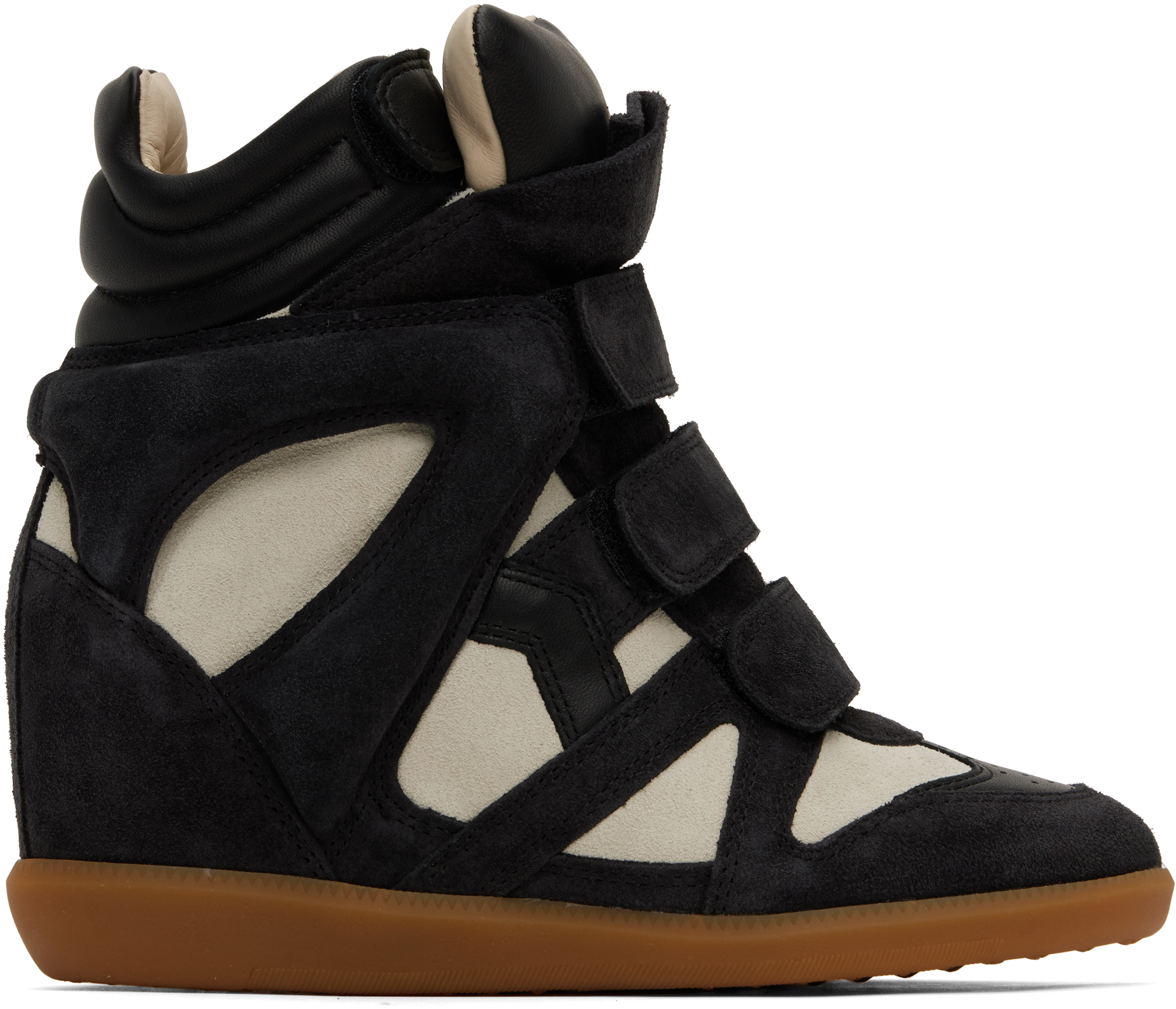 Isabel Marant: ブラック＆オフホワイト Bekett スニーカー