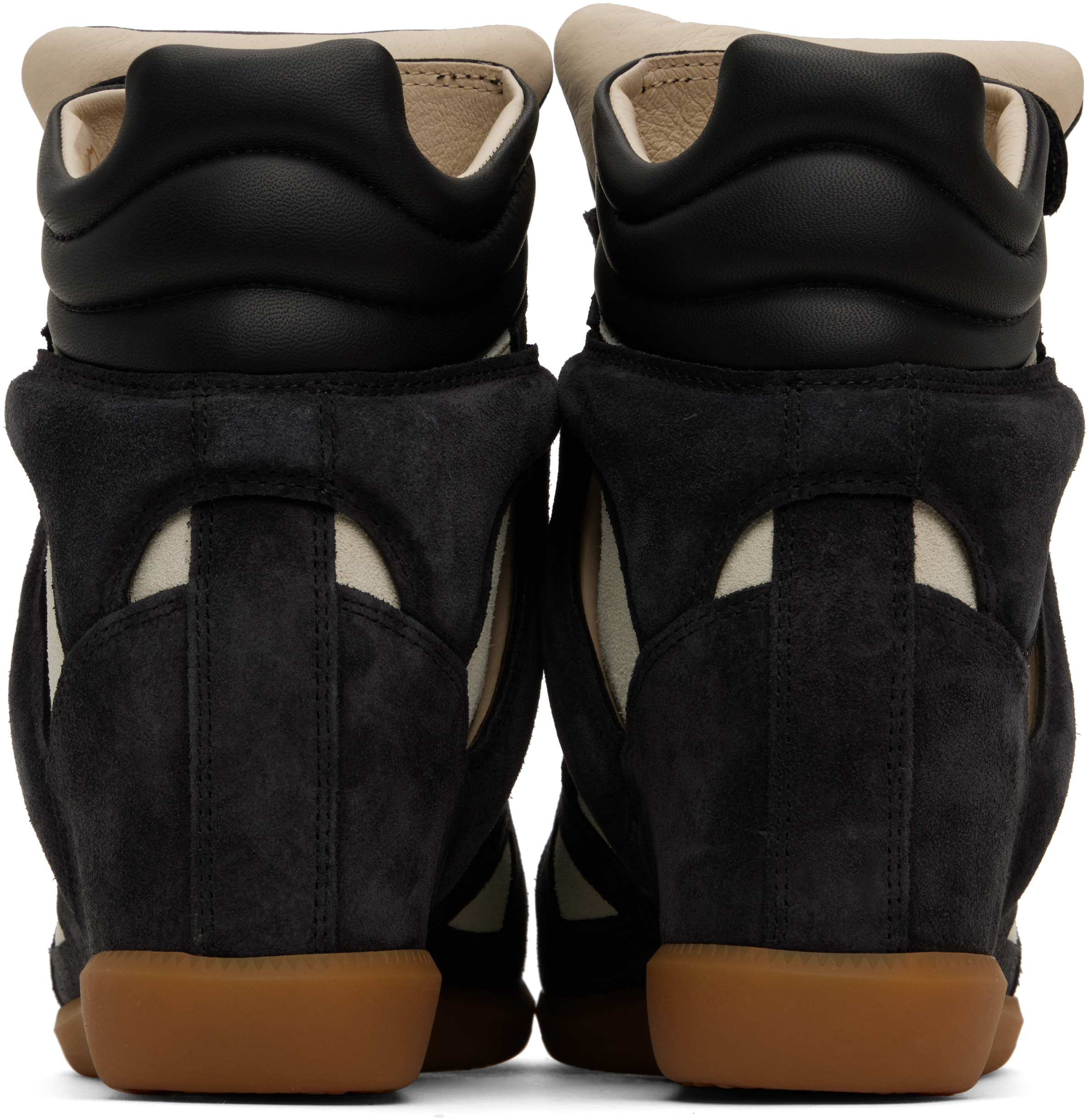 Isabel Marant Black & Off-white Bekett Sneakers In Faded Black/chalk