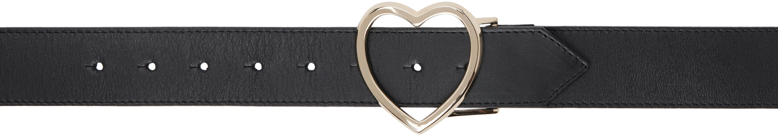 小物 ERNEST W BAKER SKINNY LEATHER BELT M Ernest W. Baker Studded Skinny Leather Belt - Black/Gold