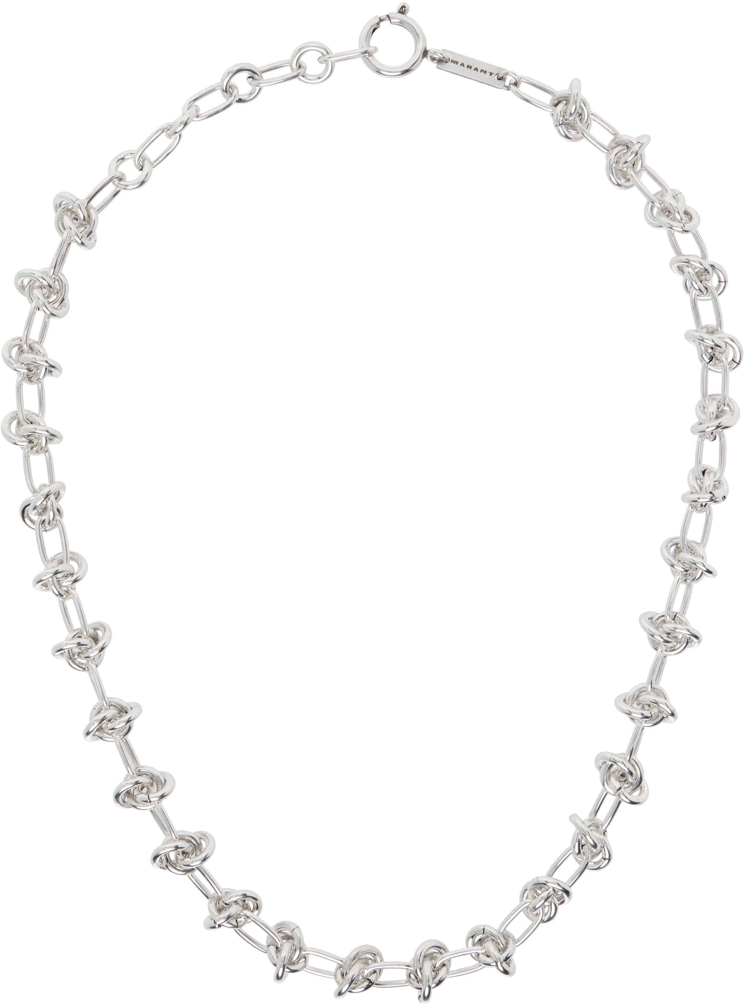 Isabel Marant Silver Chain Necklace In Metallic