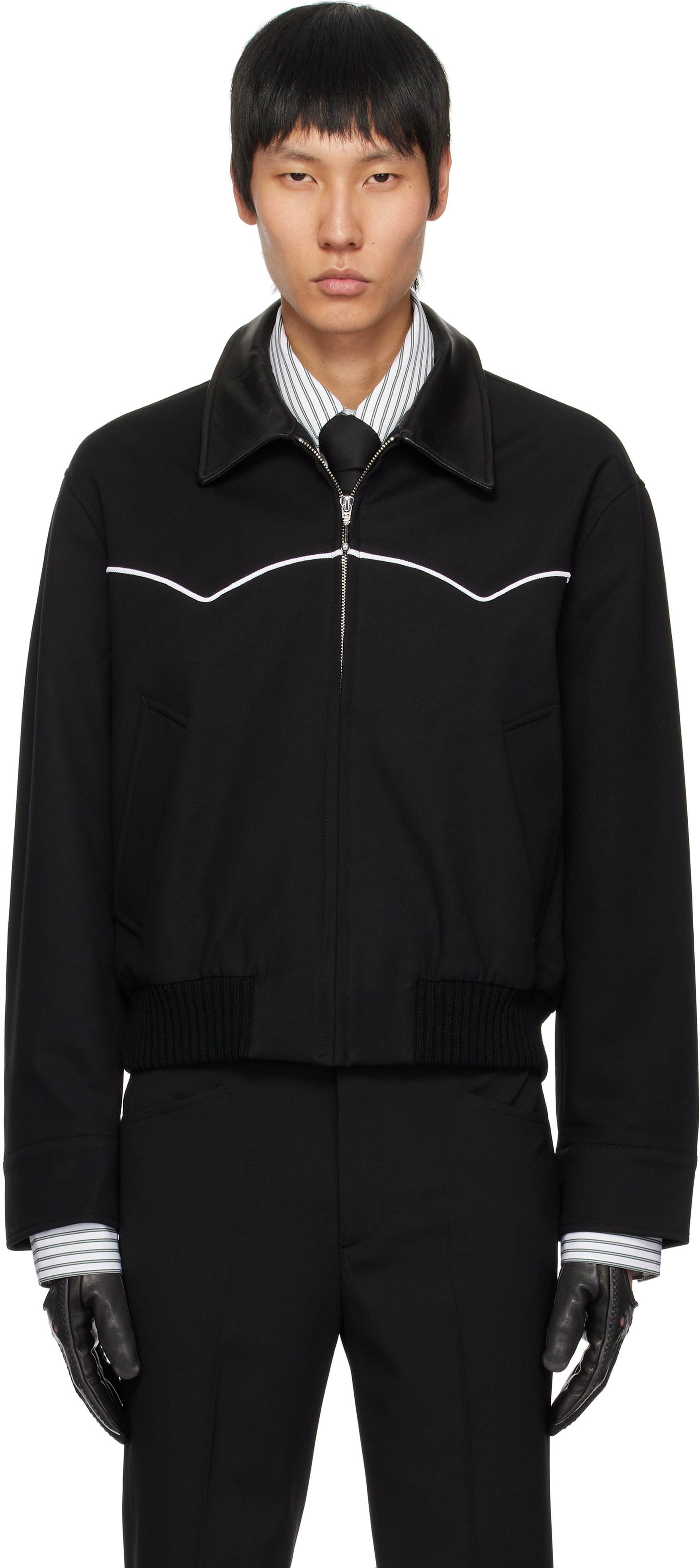 Black Western Harrington Jacket