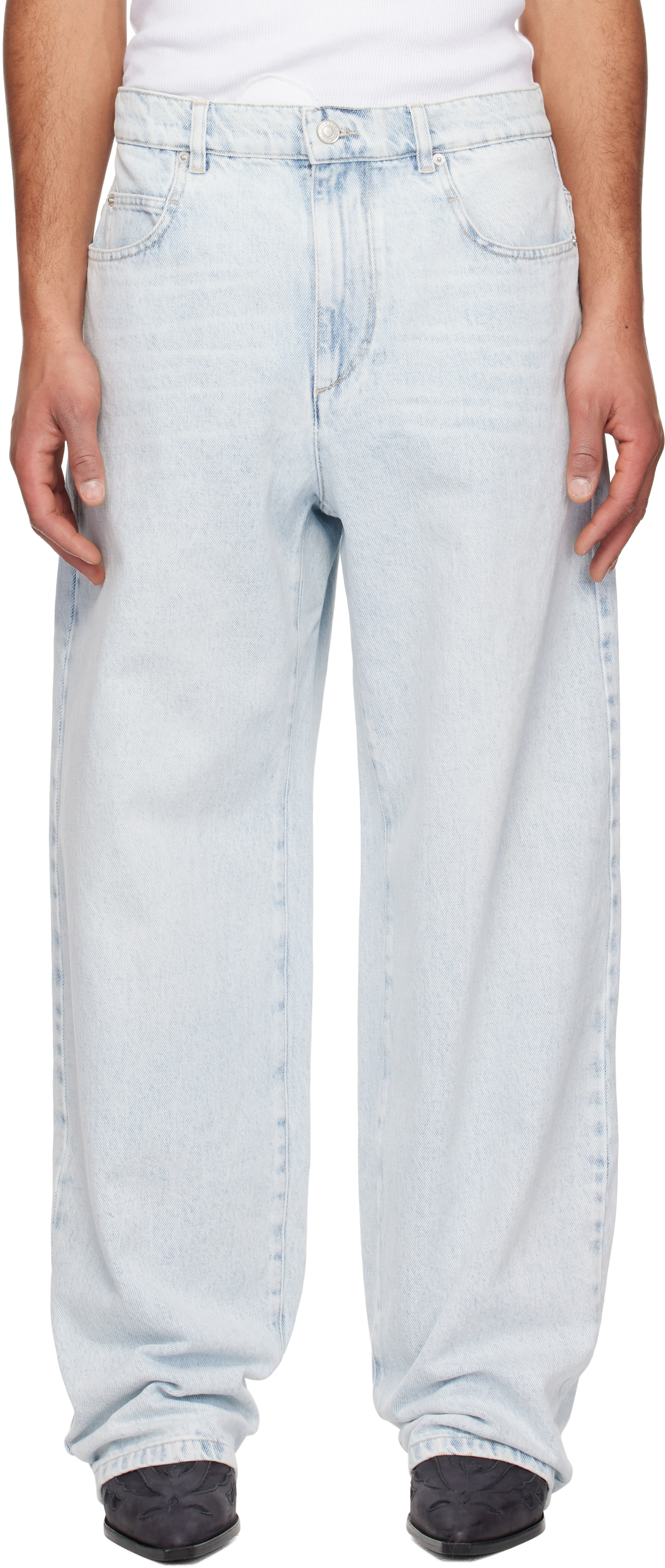 ISABEL MARANT　ストレート　ブルージーンズ　XS　水色　53101 ISABEL MARANT ストレート ブルージーンズ XS 水色 53101