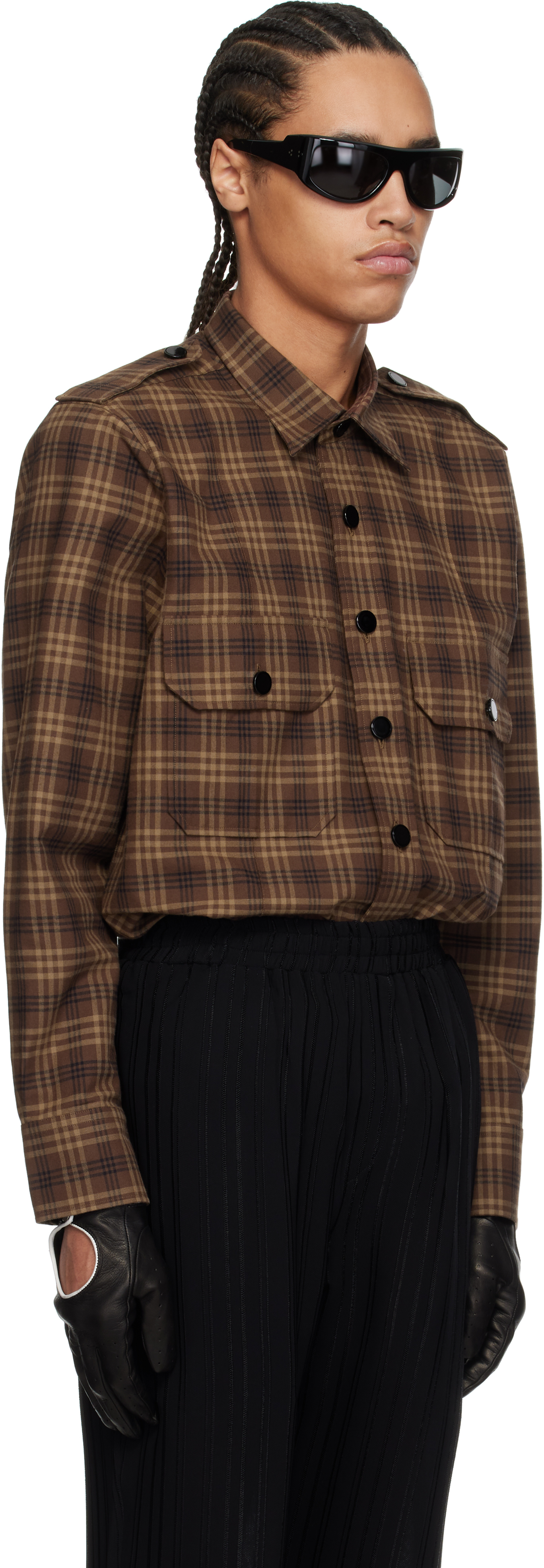 Shop Ernest W Baker Brown Check Overshirt