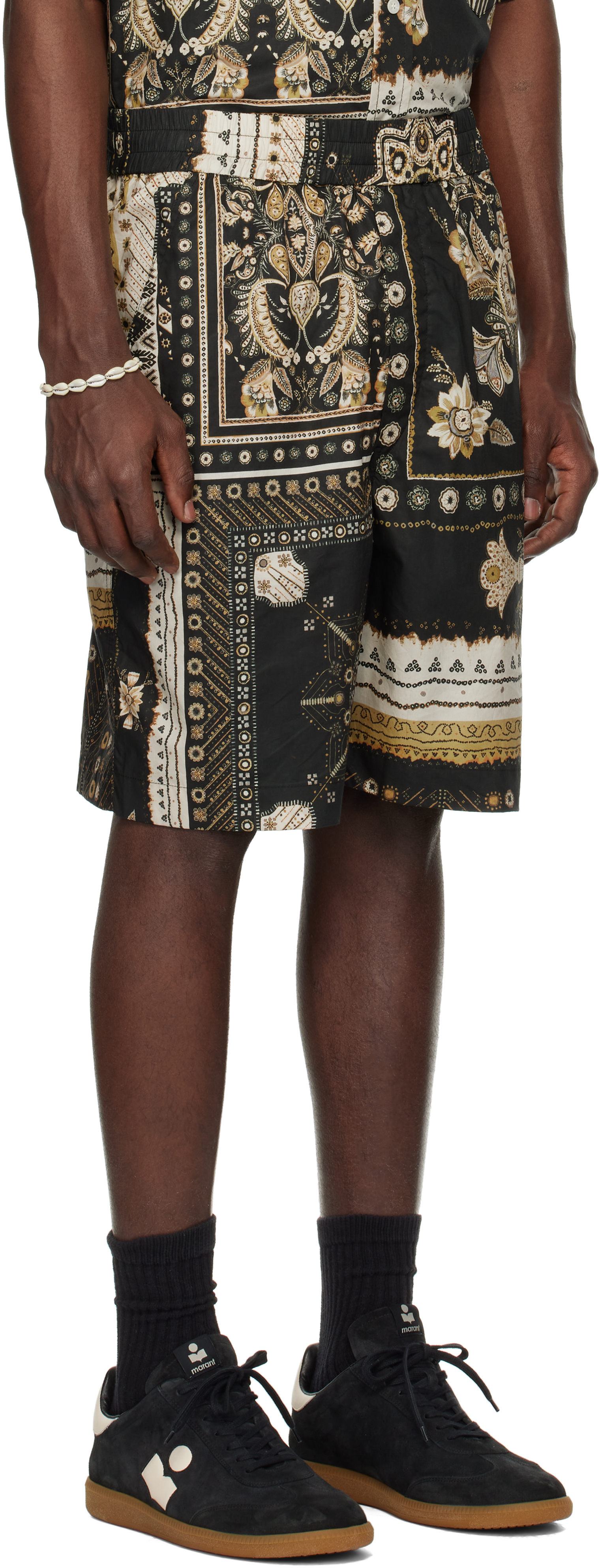 Isabel Marant Black Gregorian Shorts In Bkoc