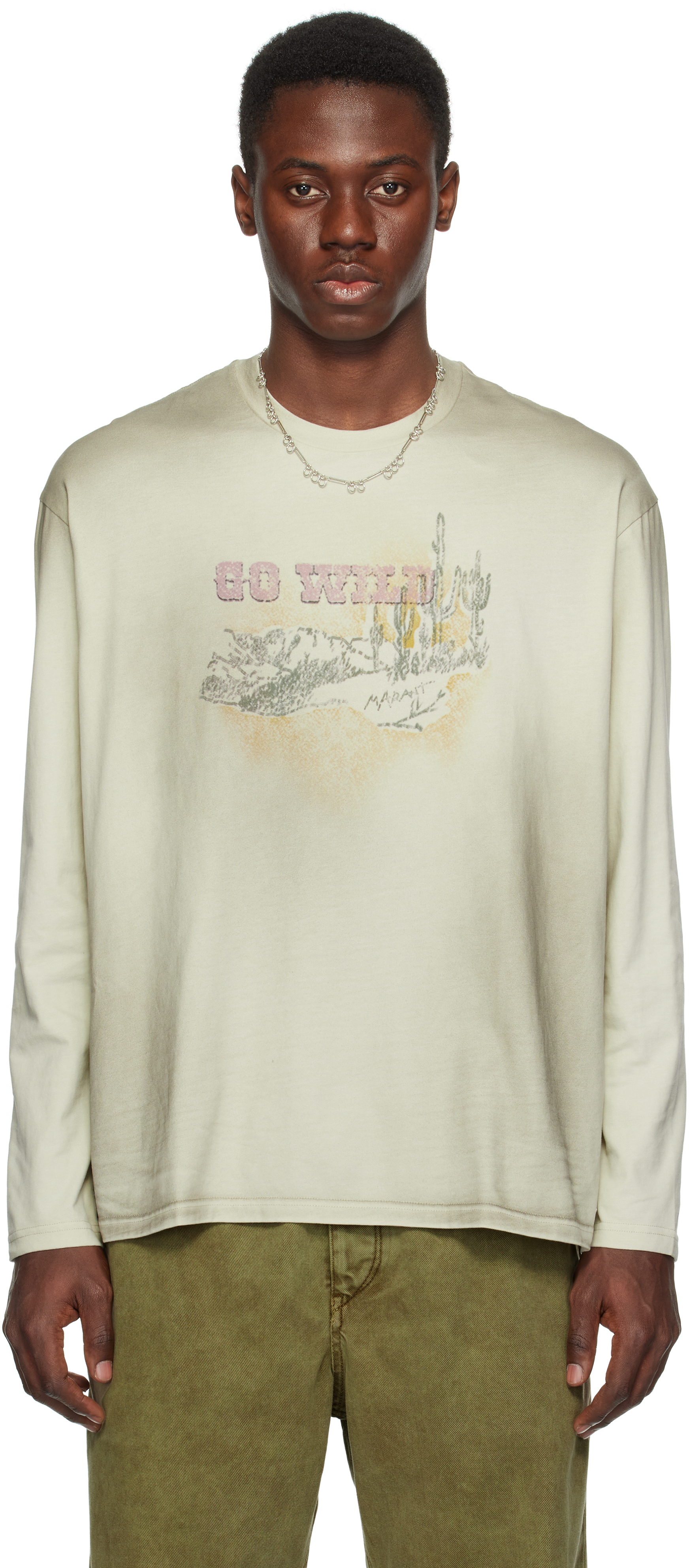 【関税込み】Isabel Marant ベージュ Leiloha Tシャツ Isabel Marantのベージュ Leiloha Tシャツがセール中
