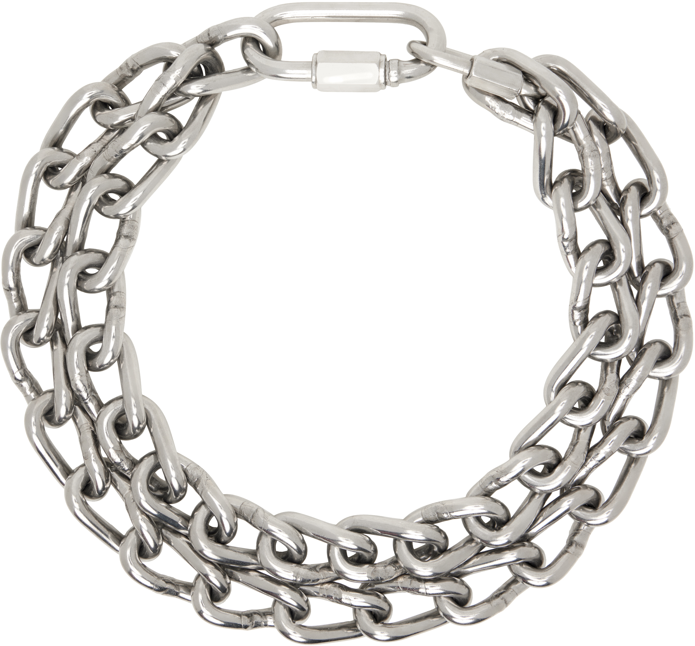 Shop Apartment 1007 Silver #2/0 Machine Chain Double Necklace