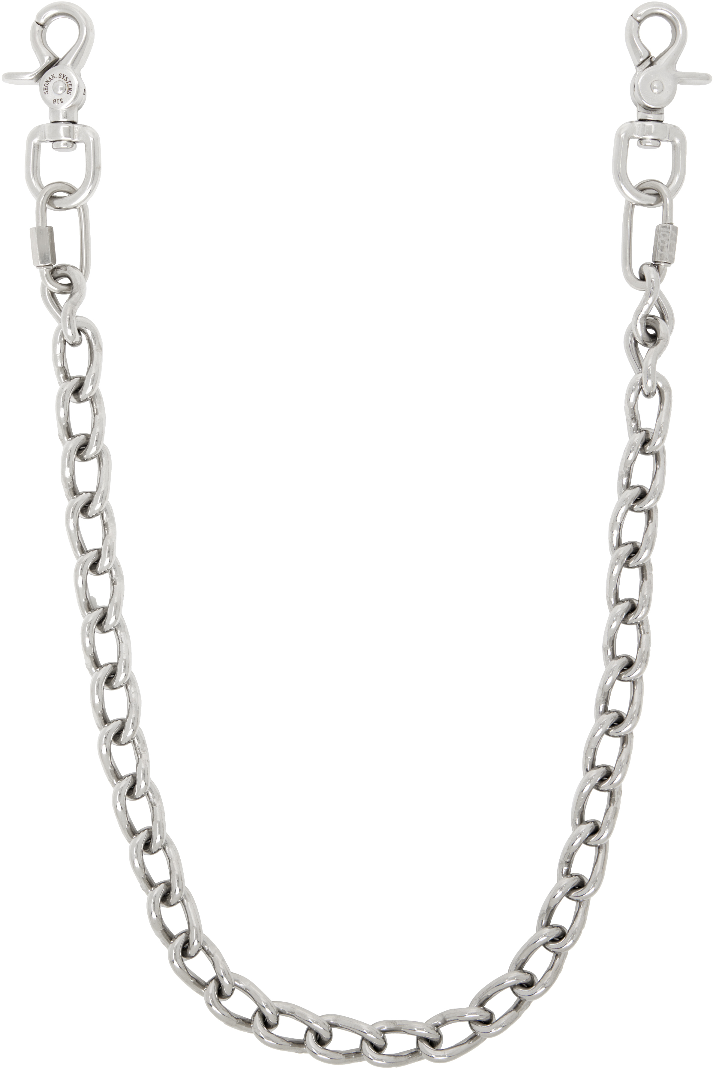 Silver #2/0 Machine Wallet Chain