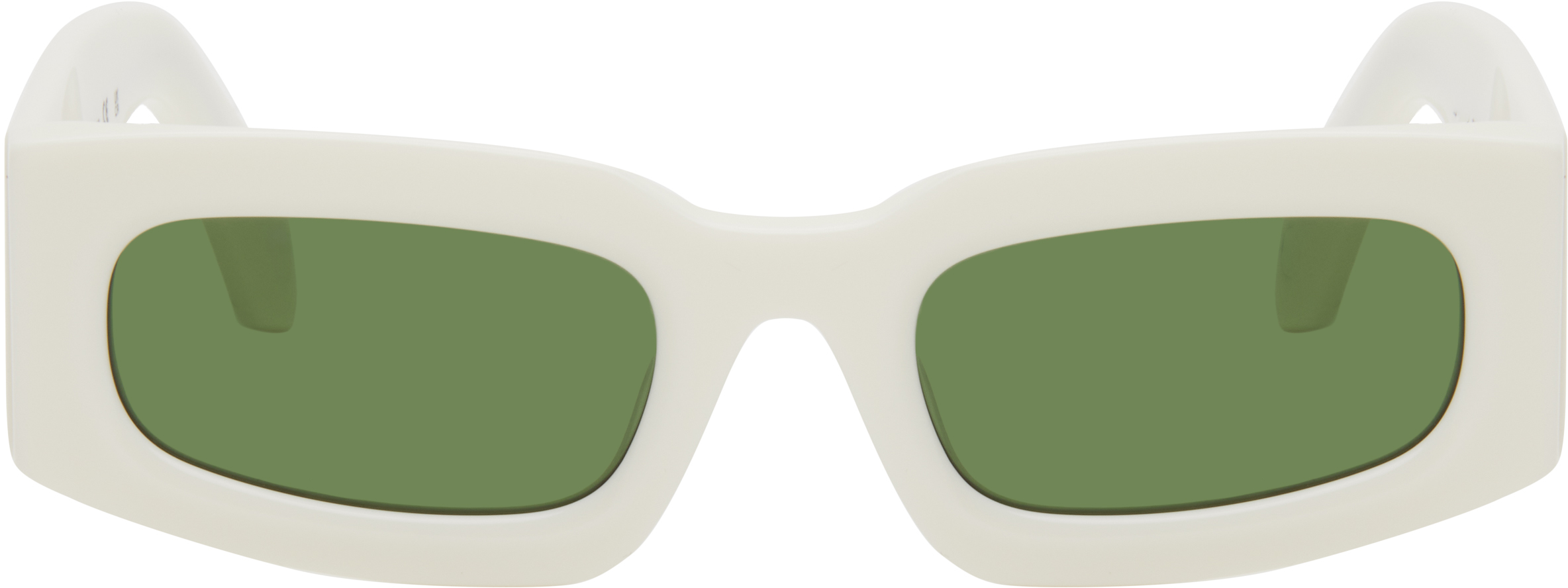 Off-white Virgil Acetate Sunglasses In White Green