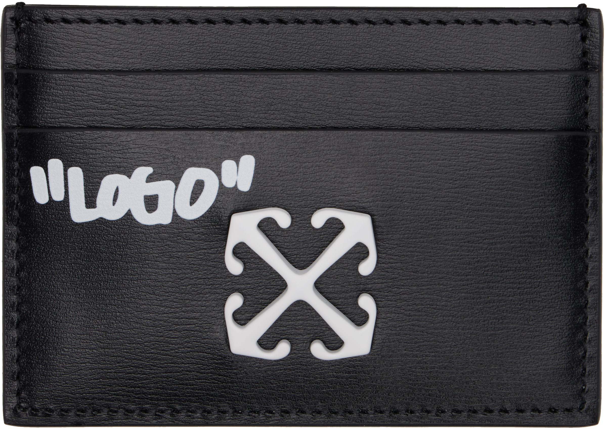 【関税込み】Off-White ブラック Jitney Quote 札入れ Black Jitney Quote Card Holder by Off-White on Sale