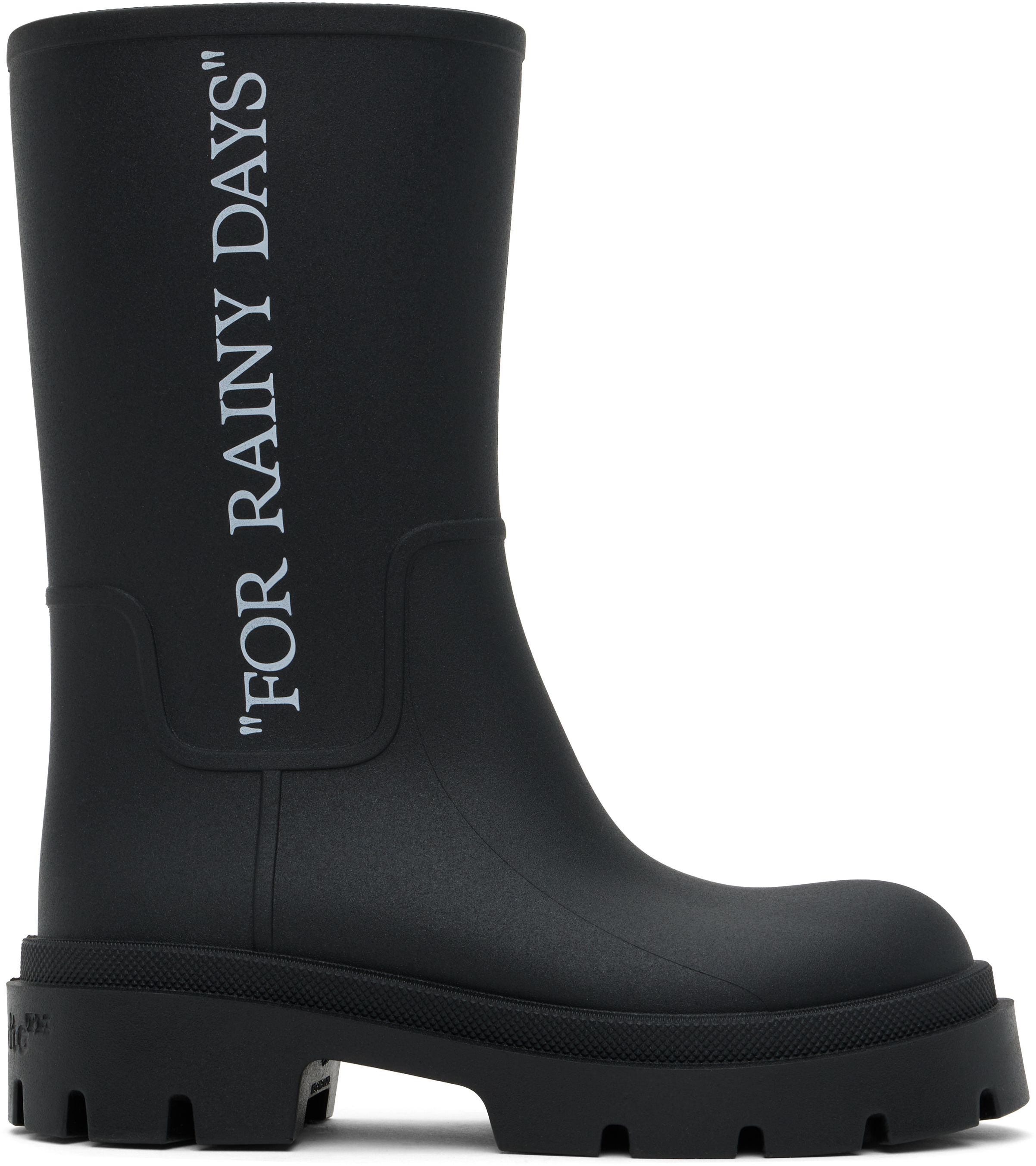 【関税込み】Off-White ブラック Reboot Rainy Days ブーツ Black Reboot 'Rainy Days' Boots by Off-White on Sale