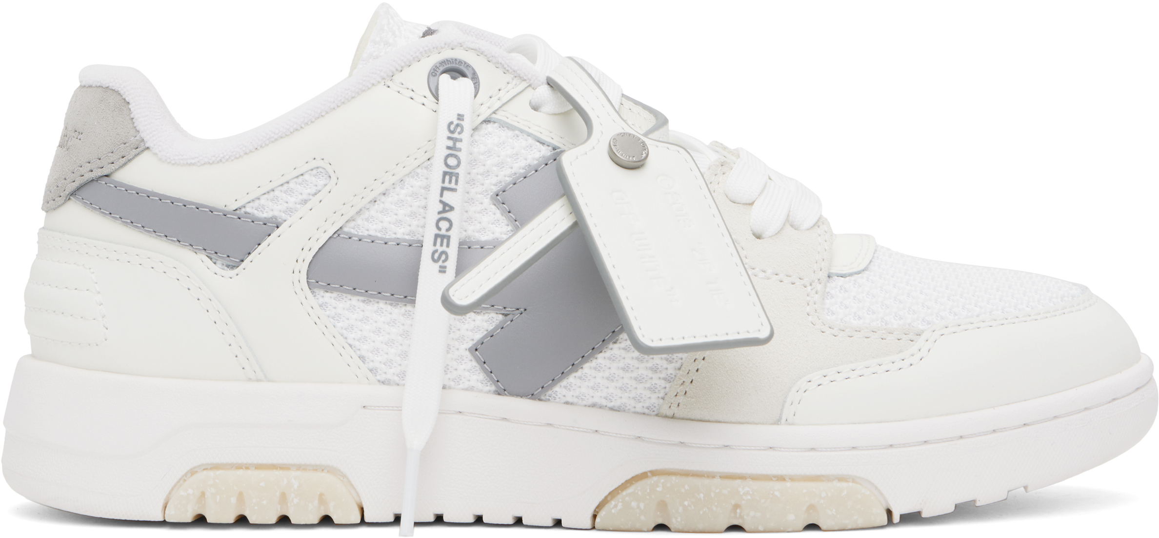Off-White 国内発送 Slim Out Of Office スニーカー Off-Whiteのホワイト&グレー Slim Out Of Office スニーカーが