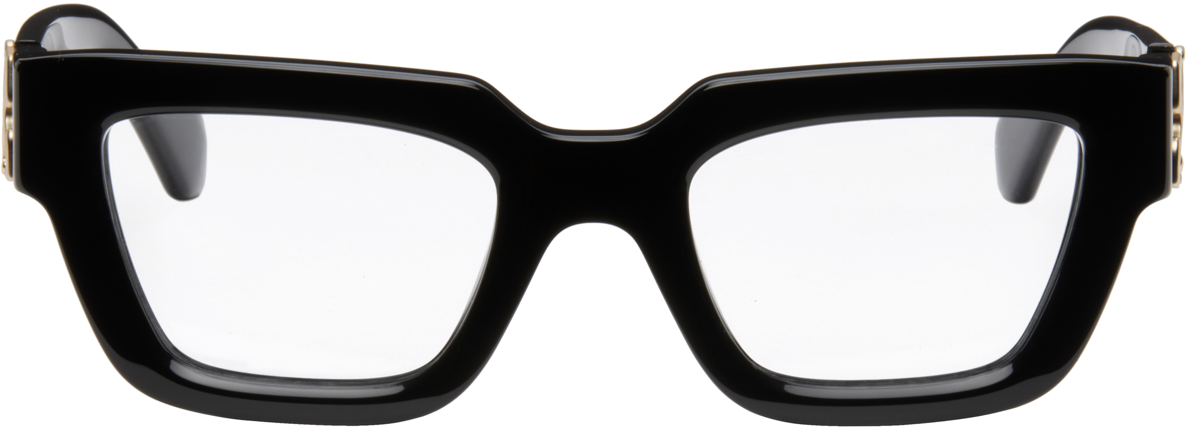 【送料&関税込】Off-White Eyewear Style 8e Glasses - Unisex Black Style 8e Glasses by Off-White on Sale