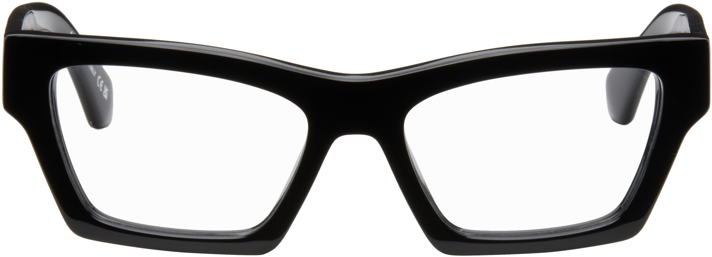 【送料&関税込】Off-White Eyewear Style 7w Glasses - Unisex Black Style 7w Glasses by Off-White on Sale
