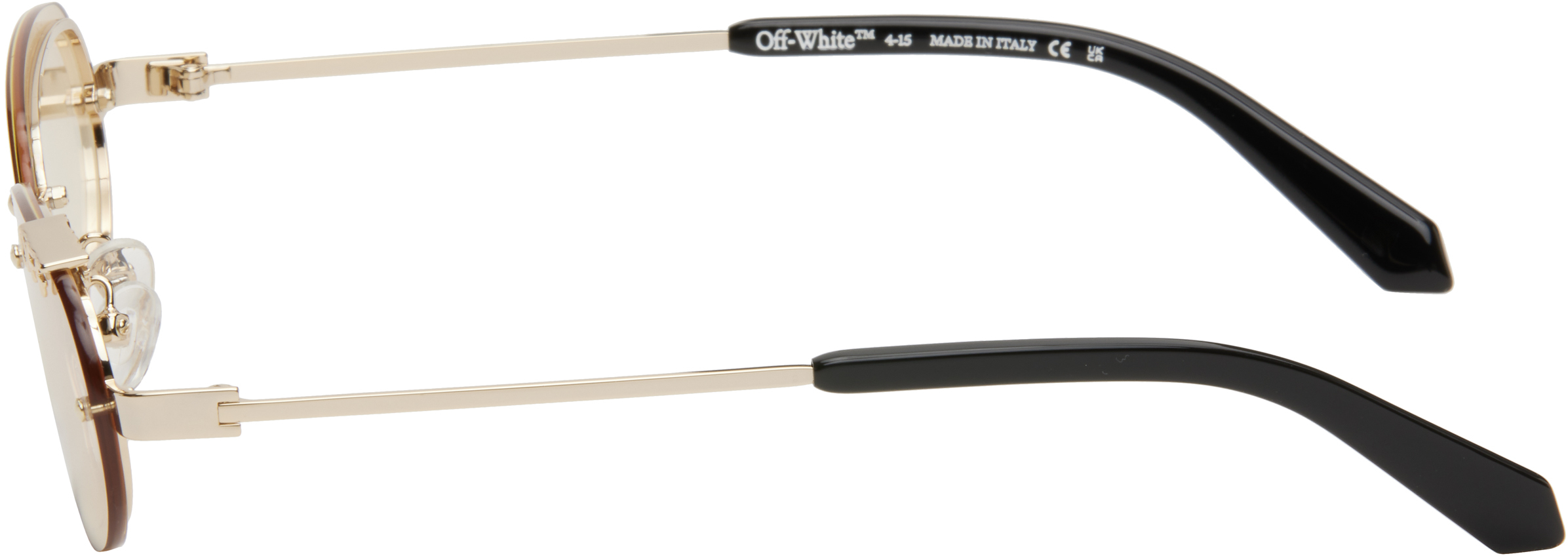 Off-white Gold Miami Sunglasses In Gold Gradient Brown