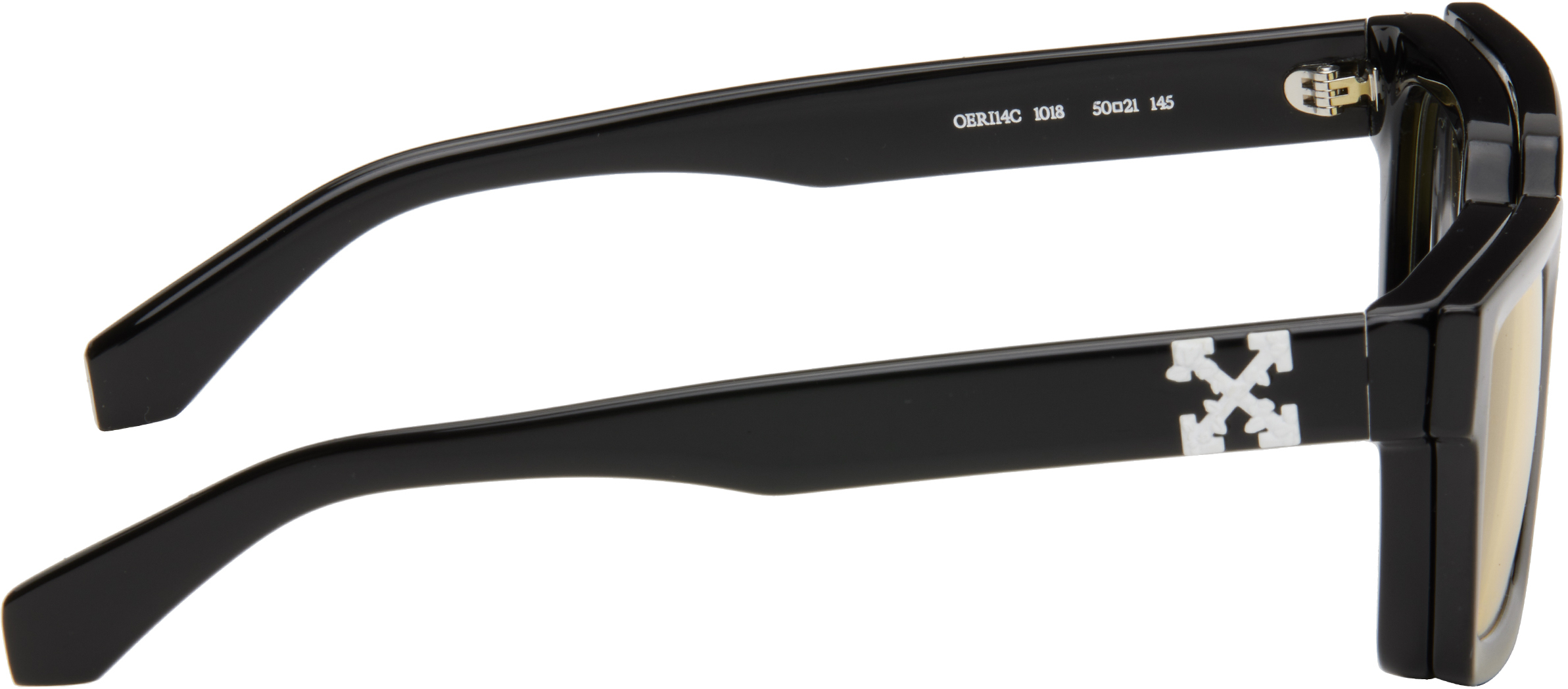 Off-white Full Frame Sunglasses In Black Yellow