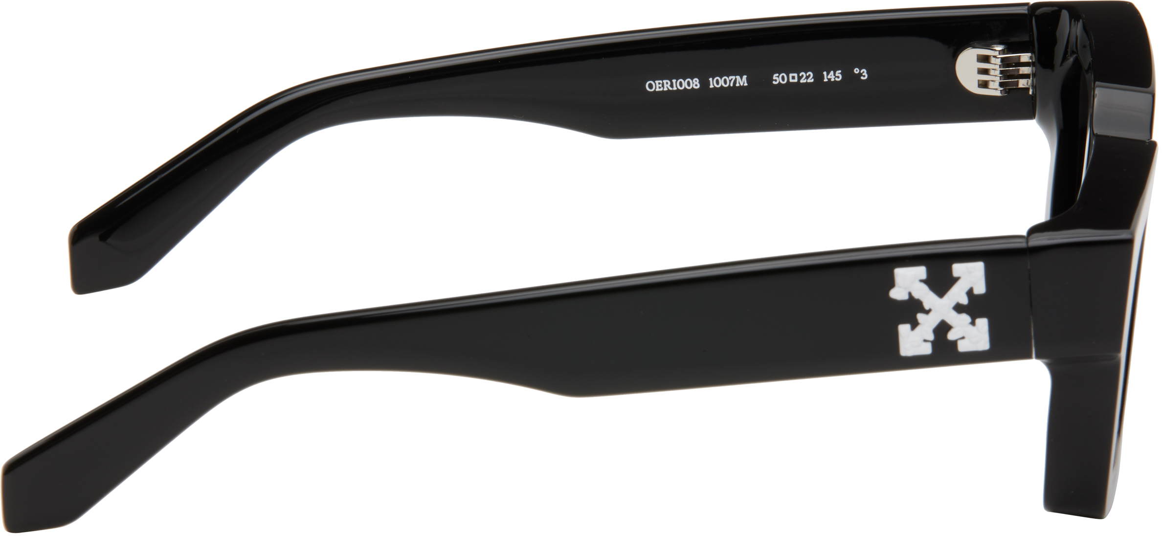 Off-white Black Silverstone Sunglasses In Black/logo White Dar