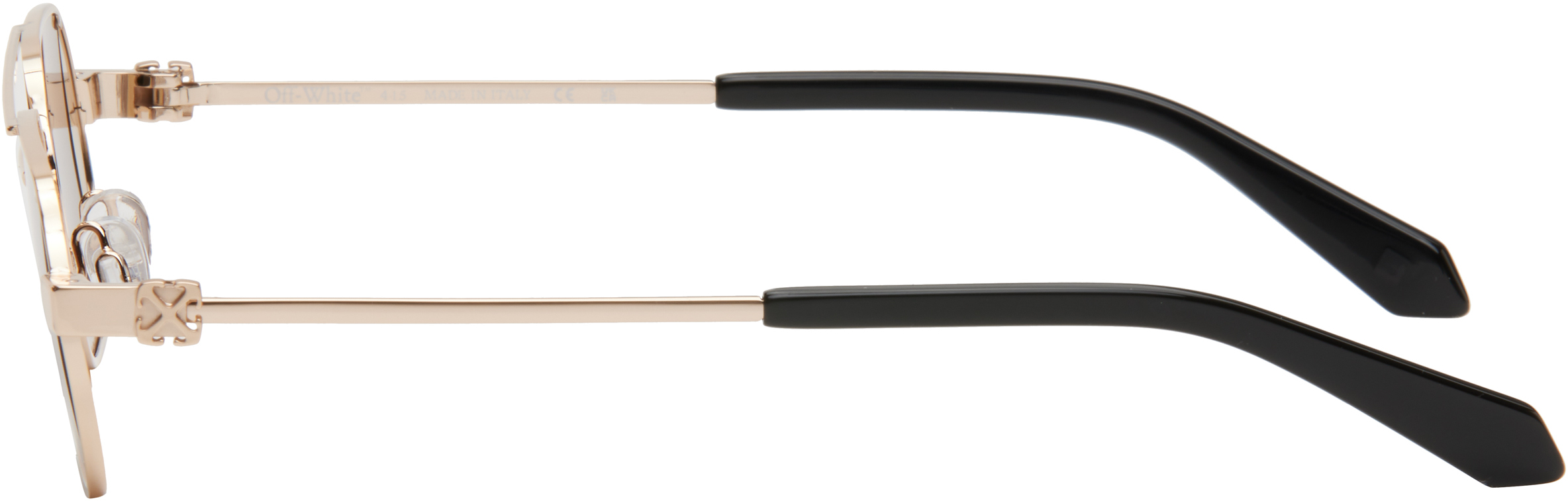 Off-white Vaiden Oval Frame Sunglasses In Gold Brown