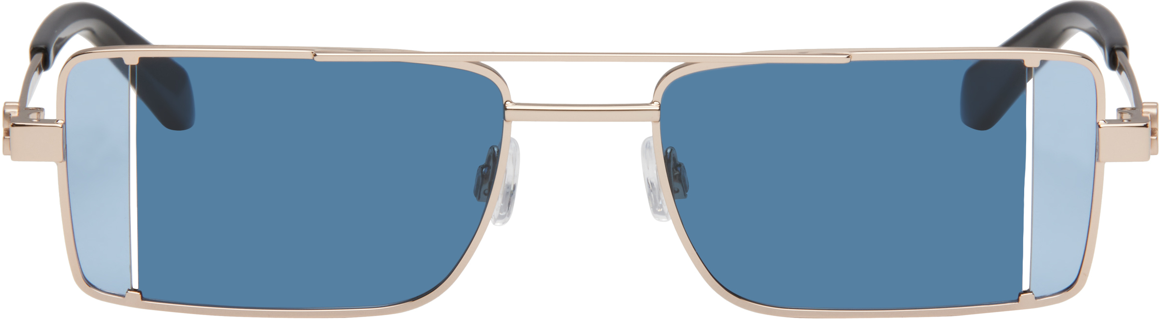 【送料&関税込】Off-White Cortez Sunglasses - Unisex Gold Cortez Sunglasses by Off-White on Sale