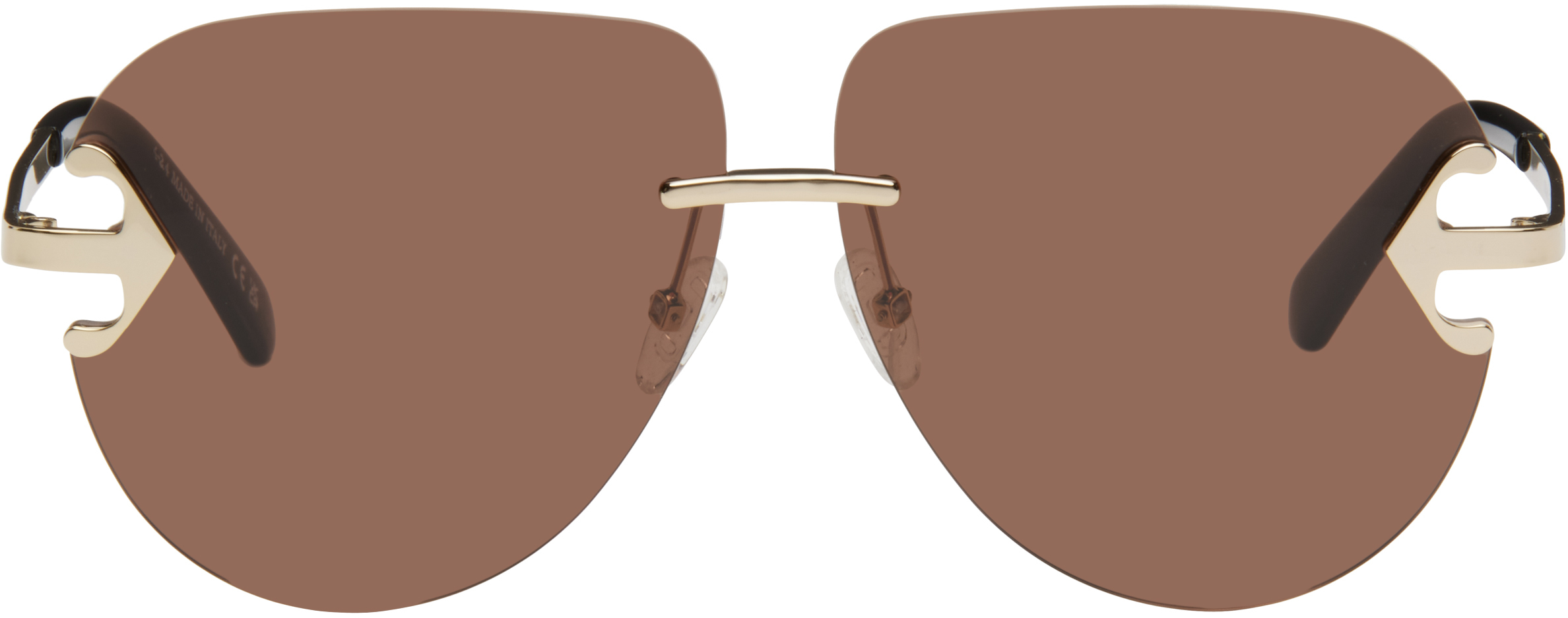 Gold 
Brown Alexandria Sunglasses