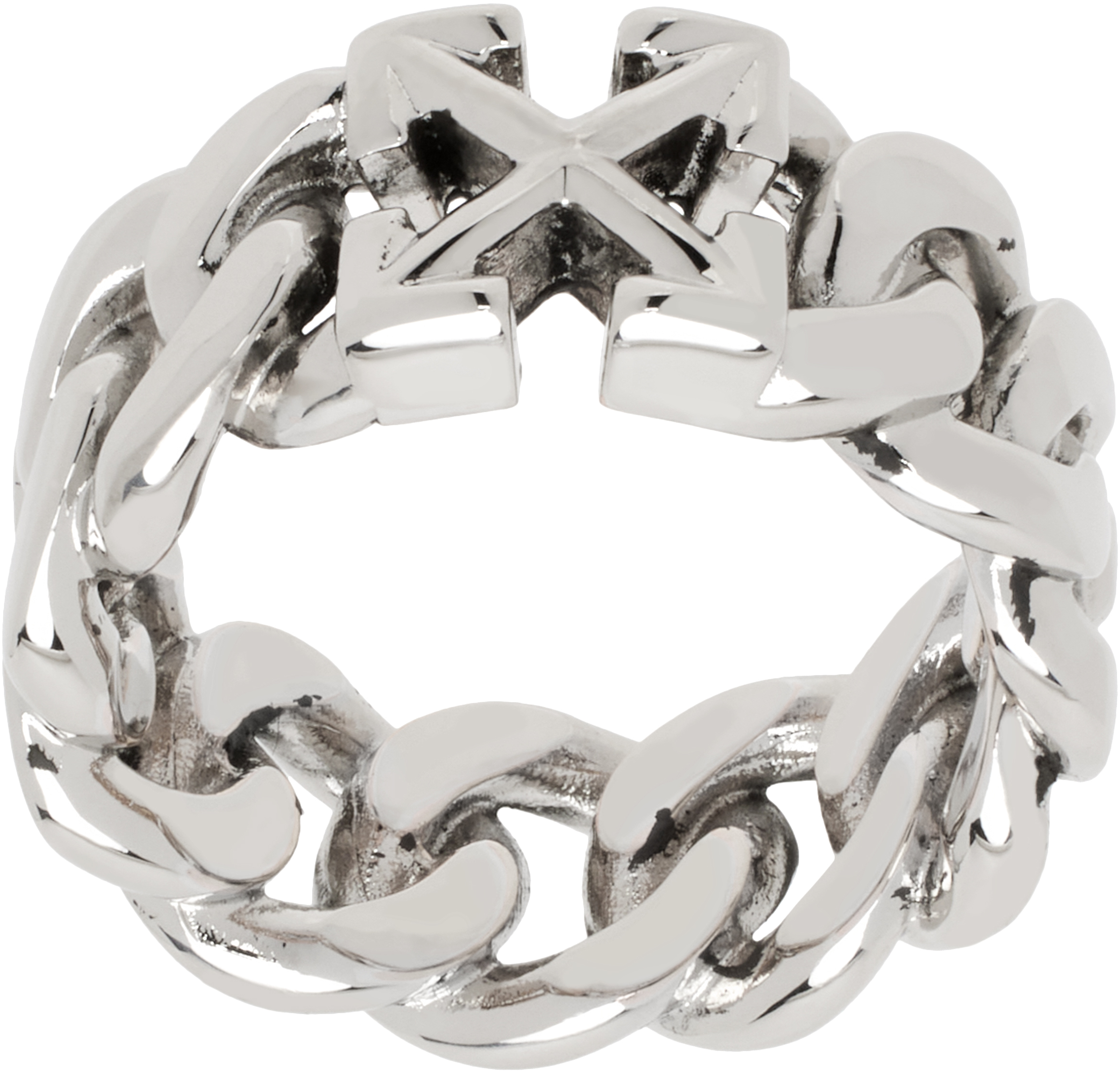 Silver Arrow Chain Ring