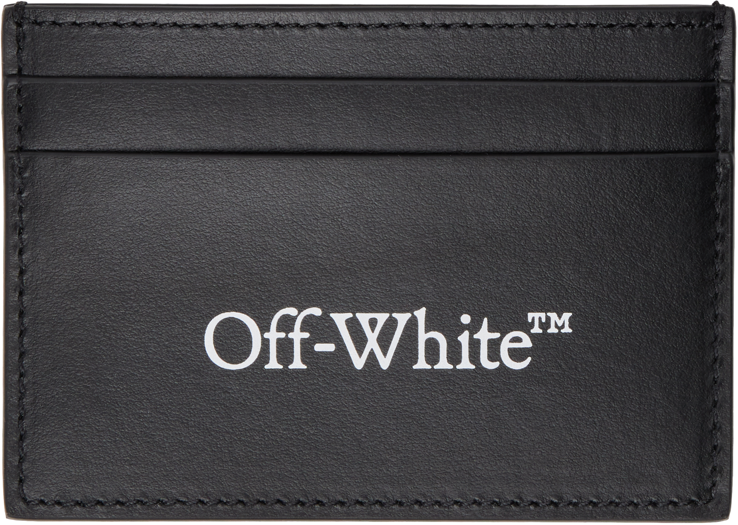 【美品】Off-White Leather Wallet OFF-WHITE - LEATHER BIFOLD QUOTA WALLET WITH LOGOBOOKISH