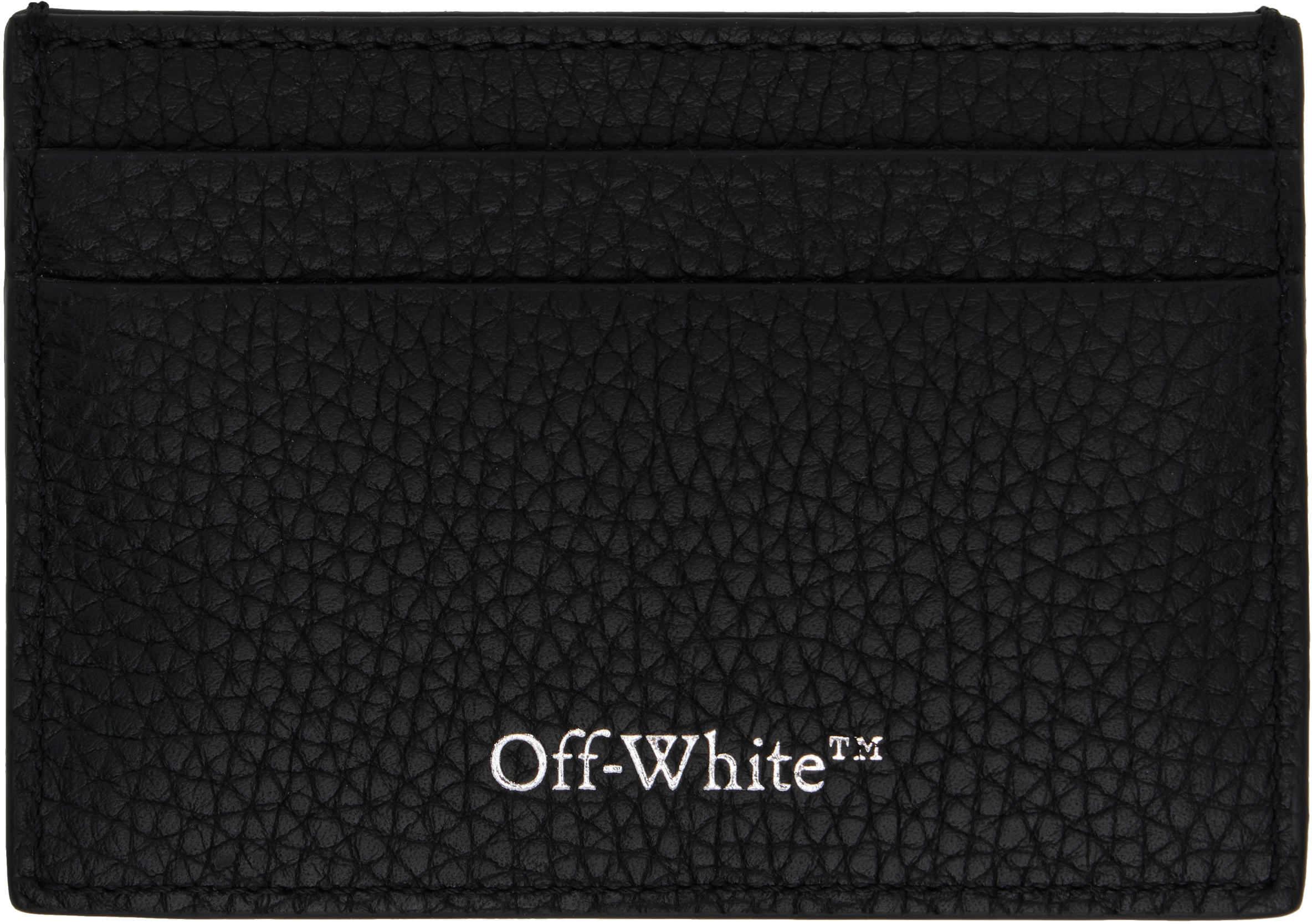 Black Leather Diag Card Holder