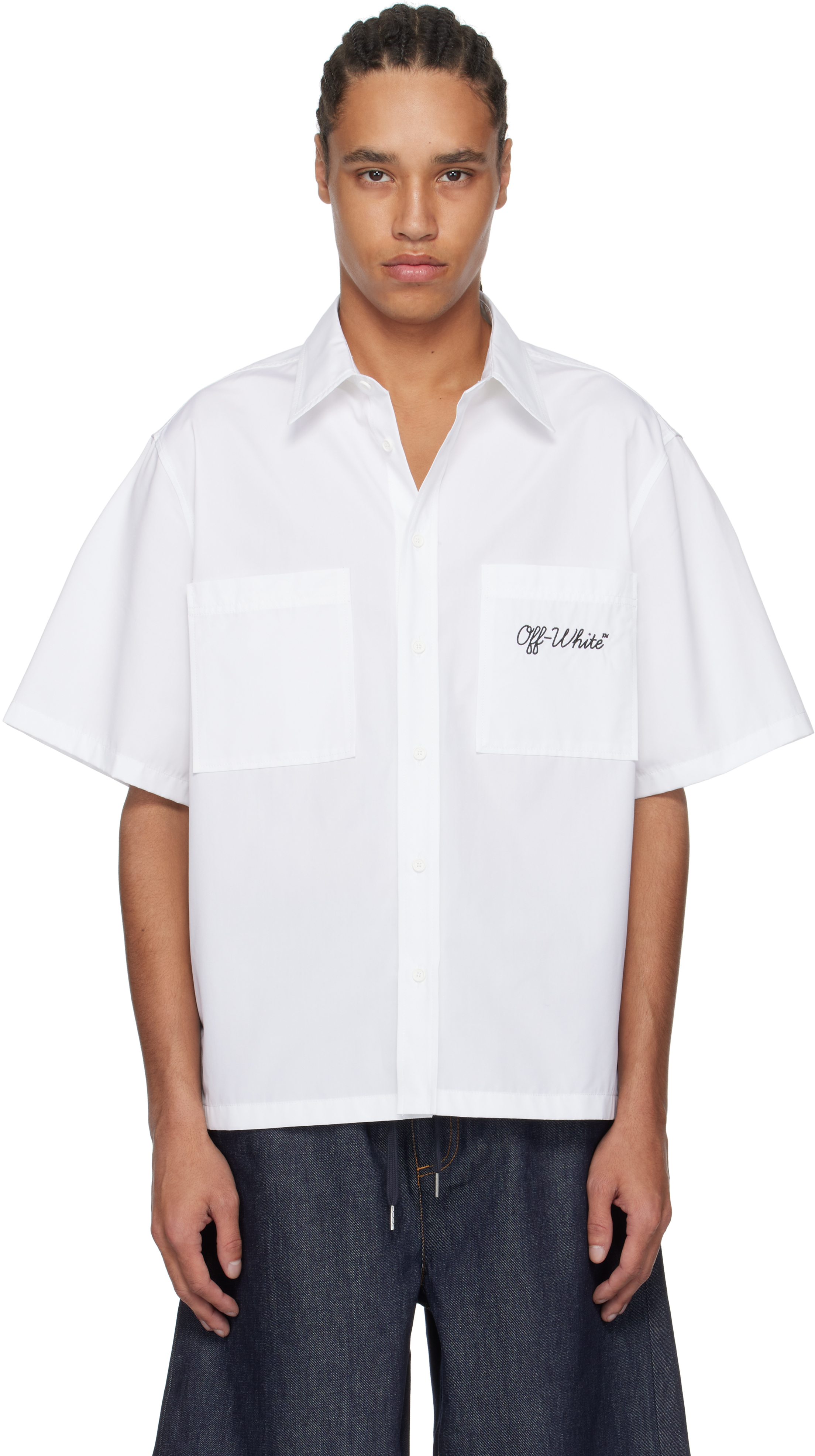 White Script Summer Shirt