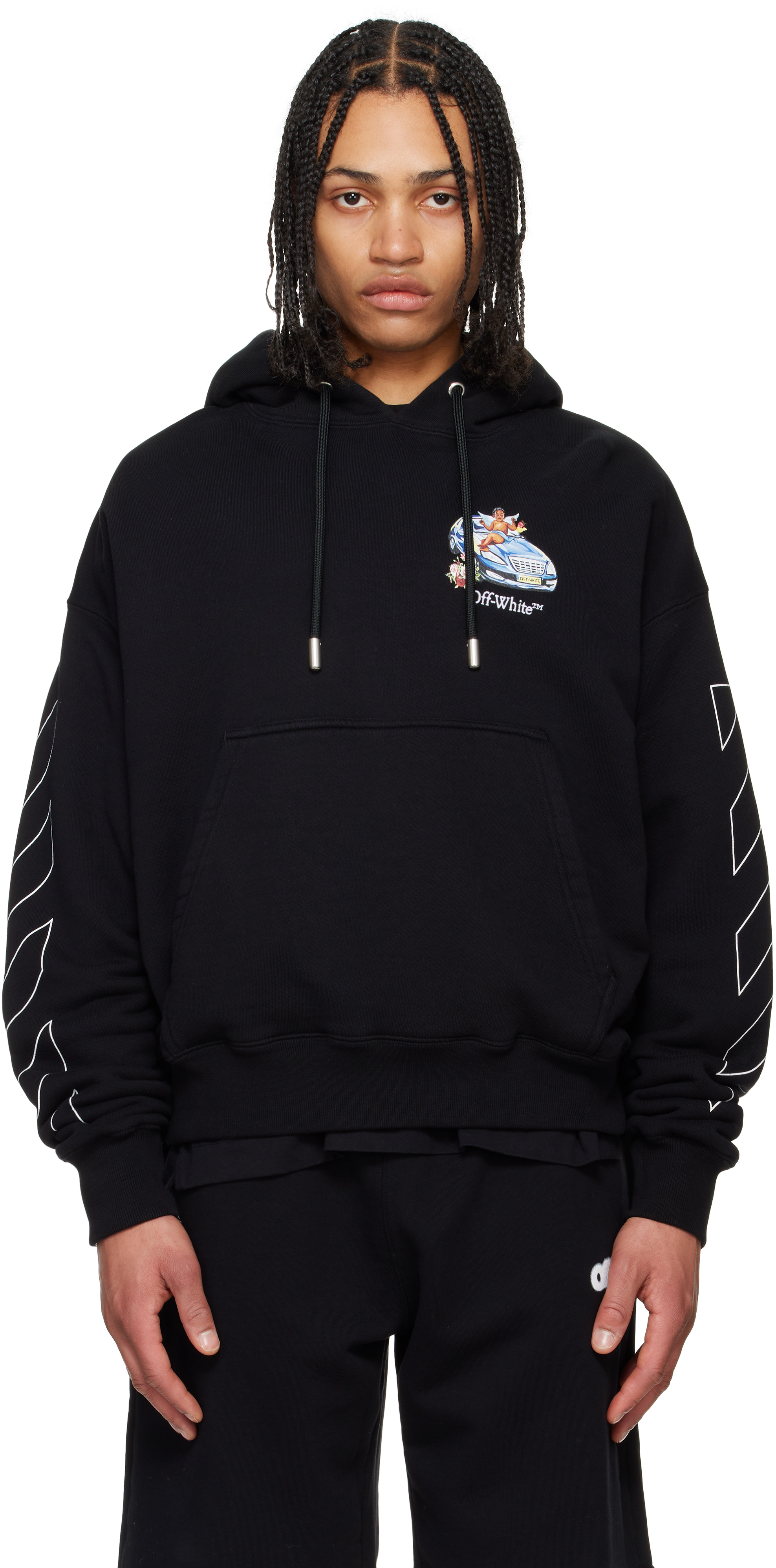 Black Fresco Arrow Hoodie