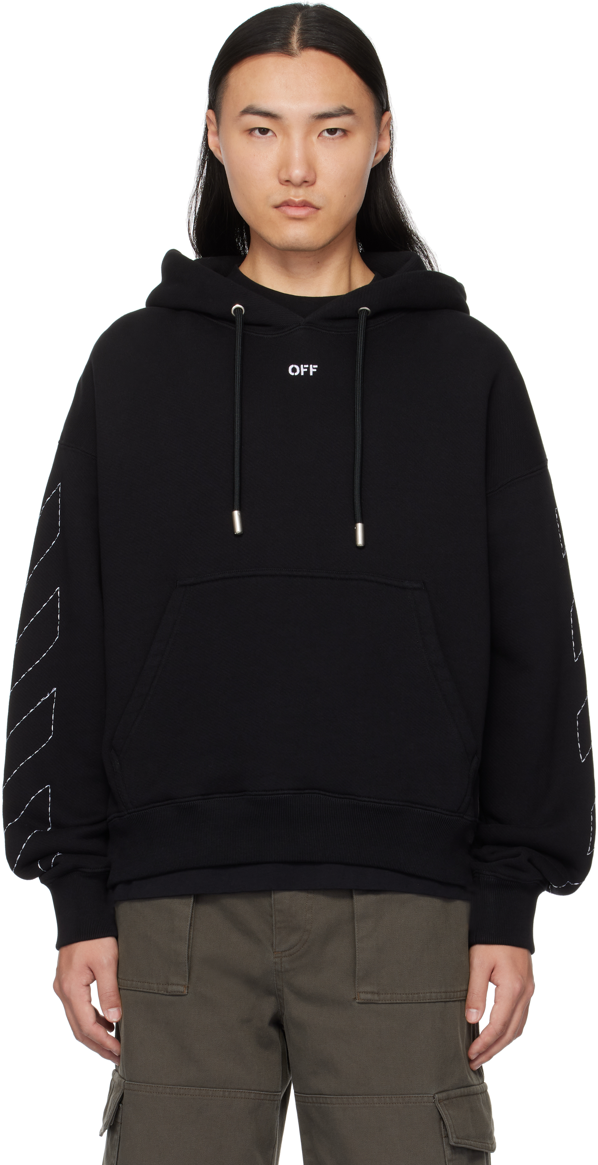 Black Stitch Arrow Skate Hoodie