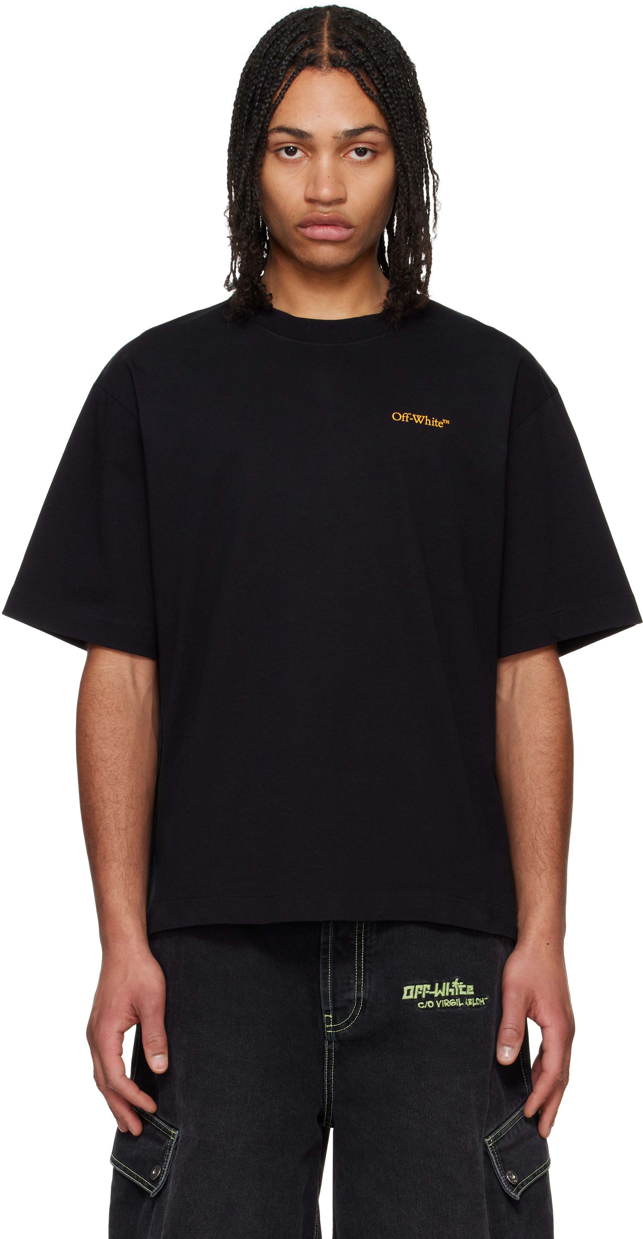 【関税込み】Off-White ブラック テープアロー Tシャツ Black Tape Arrow T-shirt by Off-White on Sale