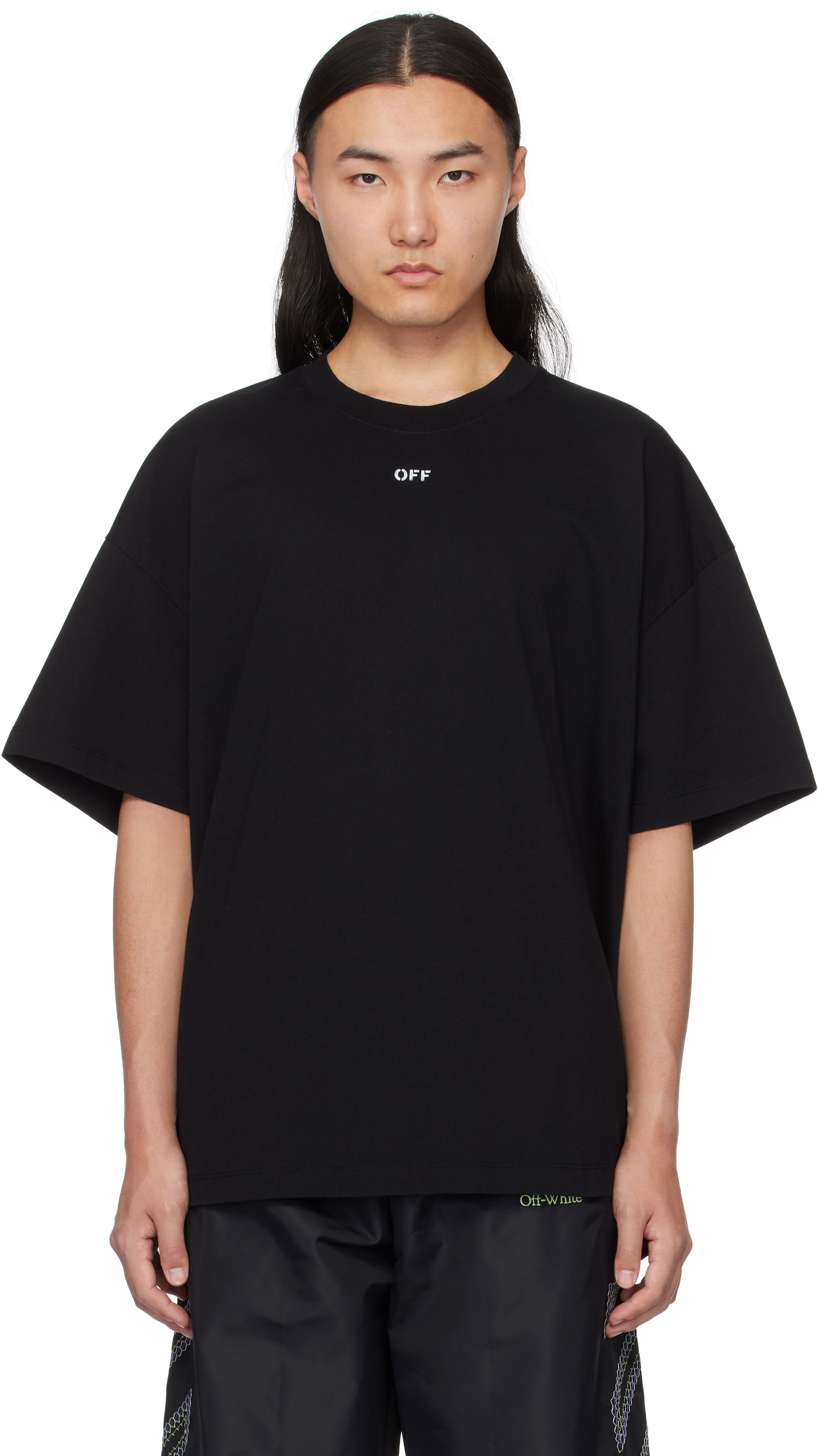 Tシャツ・カットソー Off-White OMAA027C99JER017 OFF STAMP SLIM S/S T-shirt Buy Off-White logo-print cotton T-shirt