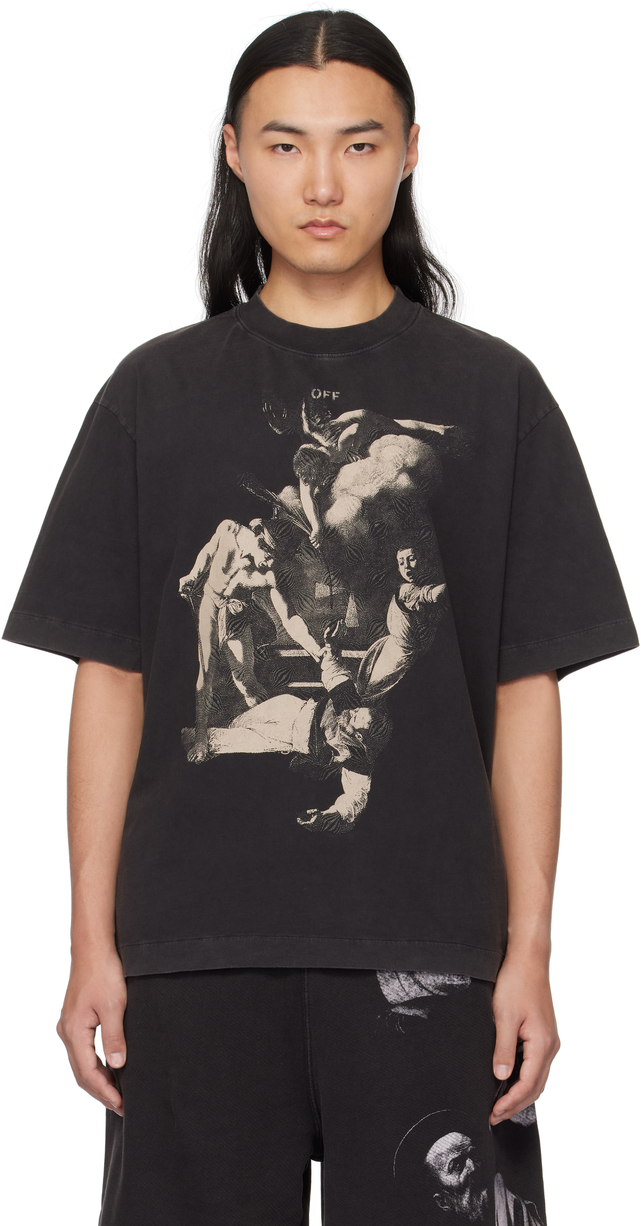 off-white Martyrdom Skate コットン Tシャツ 人気 Black Martyrdom Skate T-shirt by Off-White on Sale