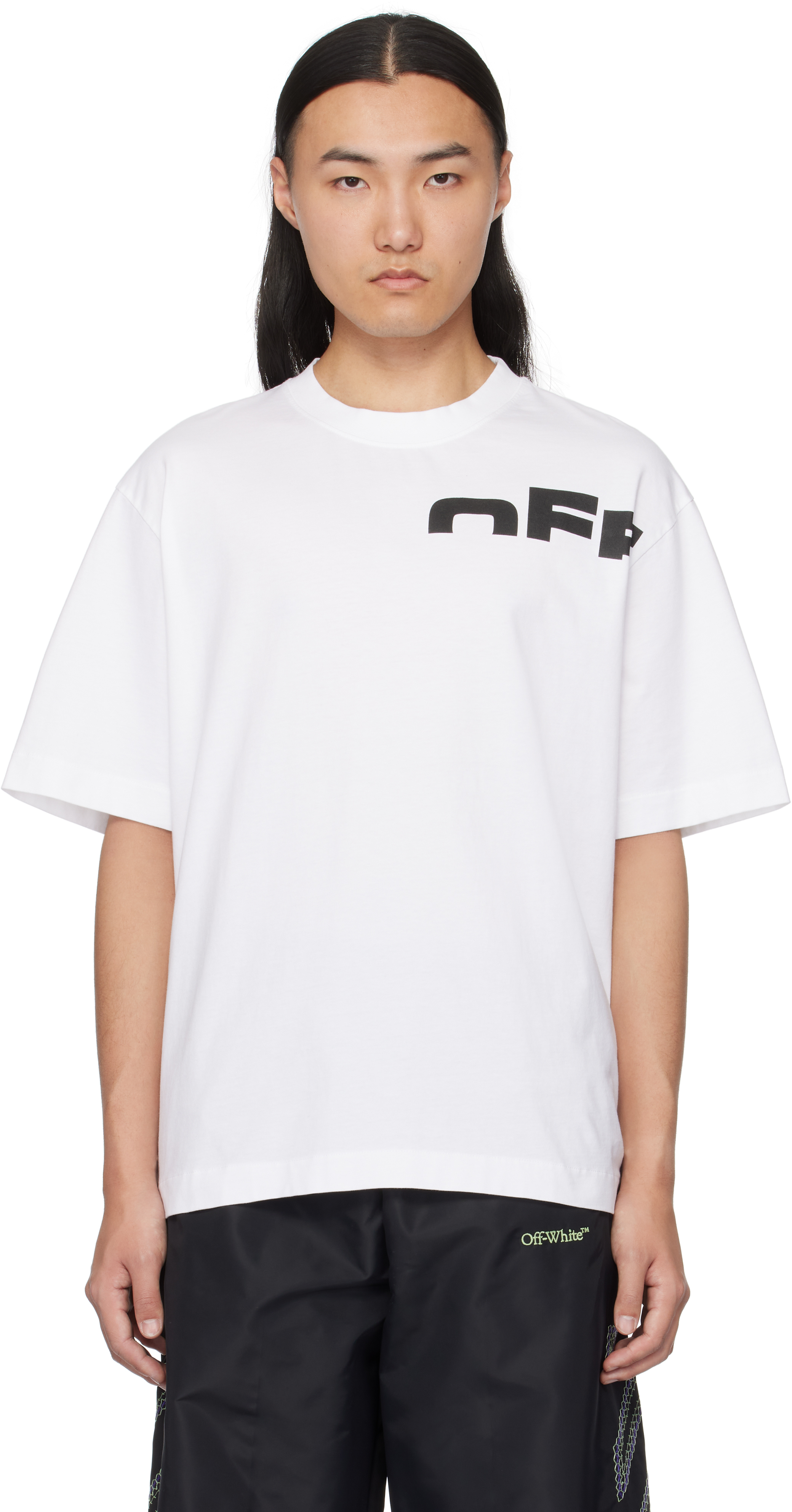 Oversized Shirt Off White Split Logo T Shirt Off White Splitted