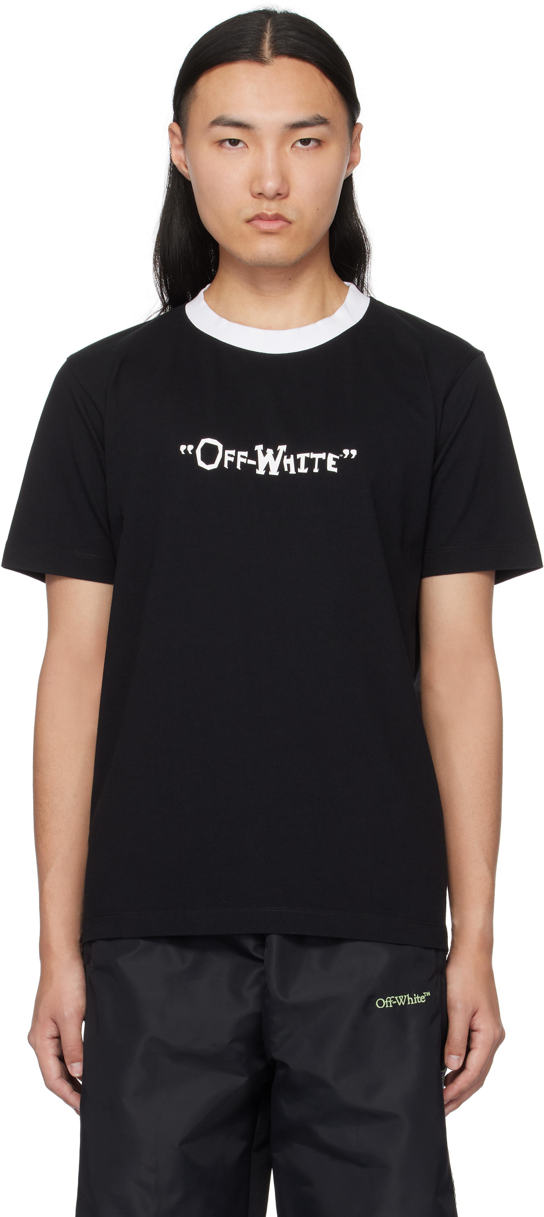 Black 'Off' Quote Slim T-shirt