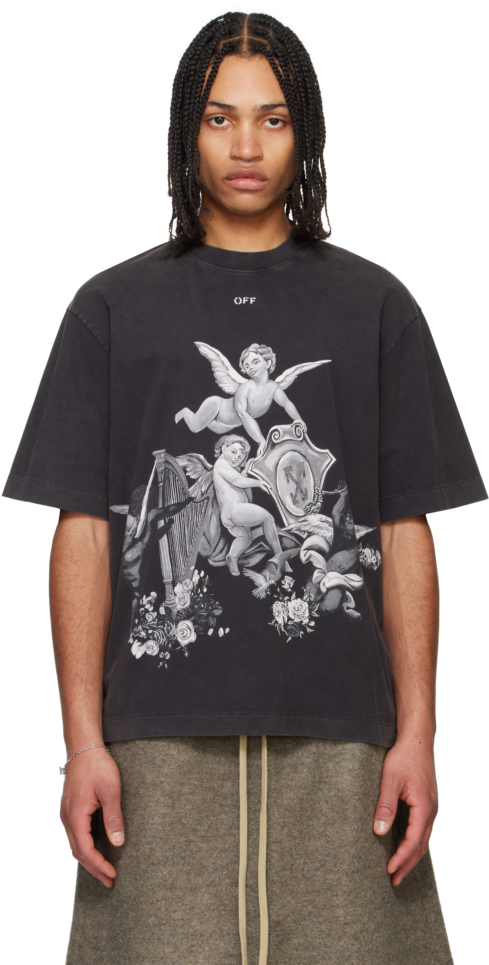 Black Vintage Putti T-shirt