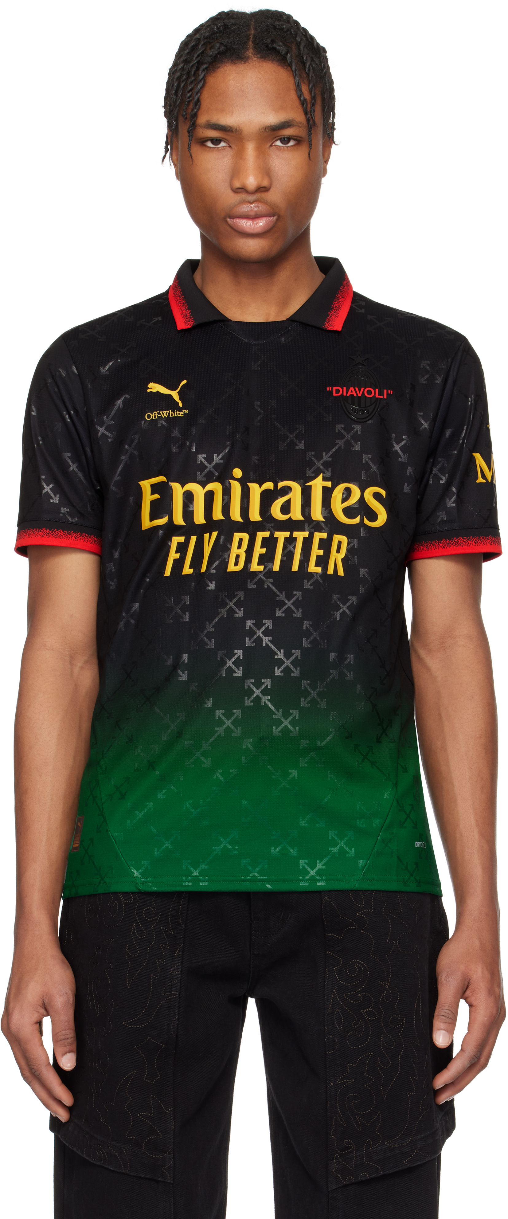 Off-White: ブラック PUMA & AC Milanエディション Match