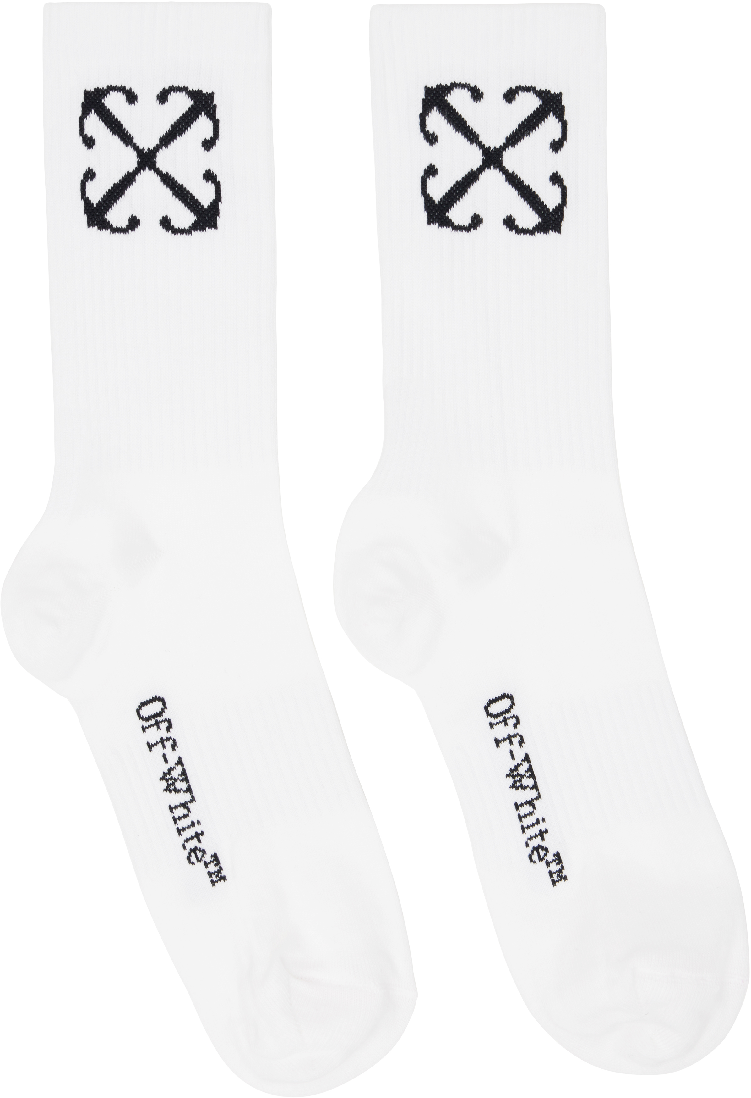 White Arrow Mid Socks