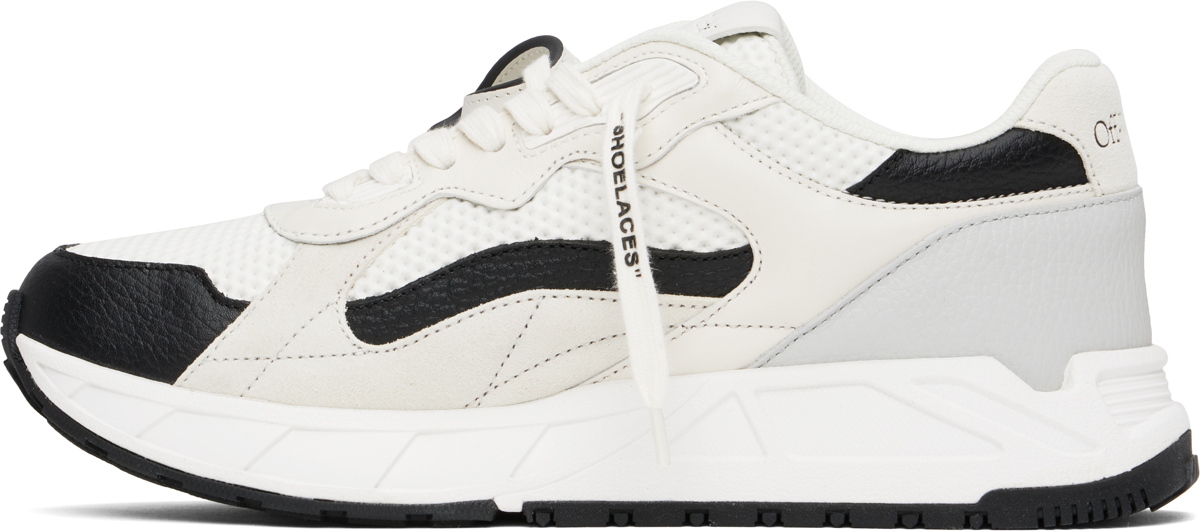 Off-white Kick Off Zip-tie-tag Sneakers In White Black