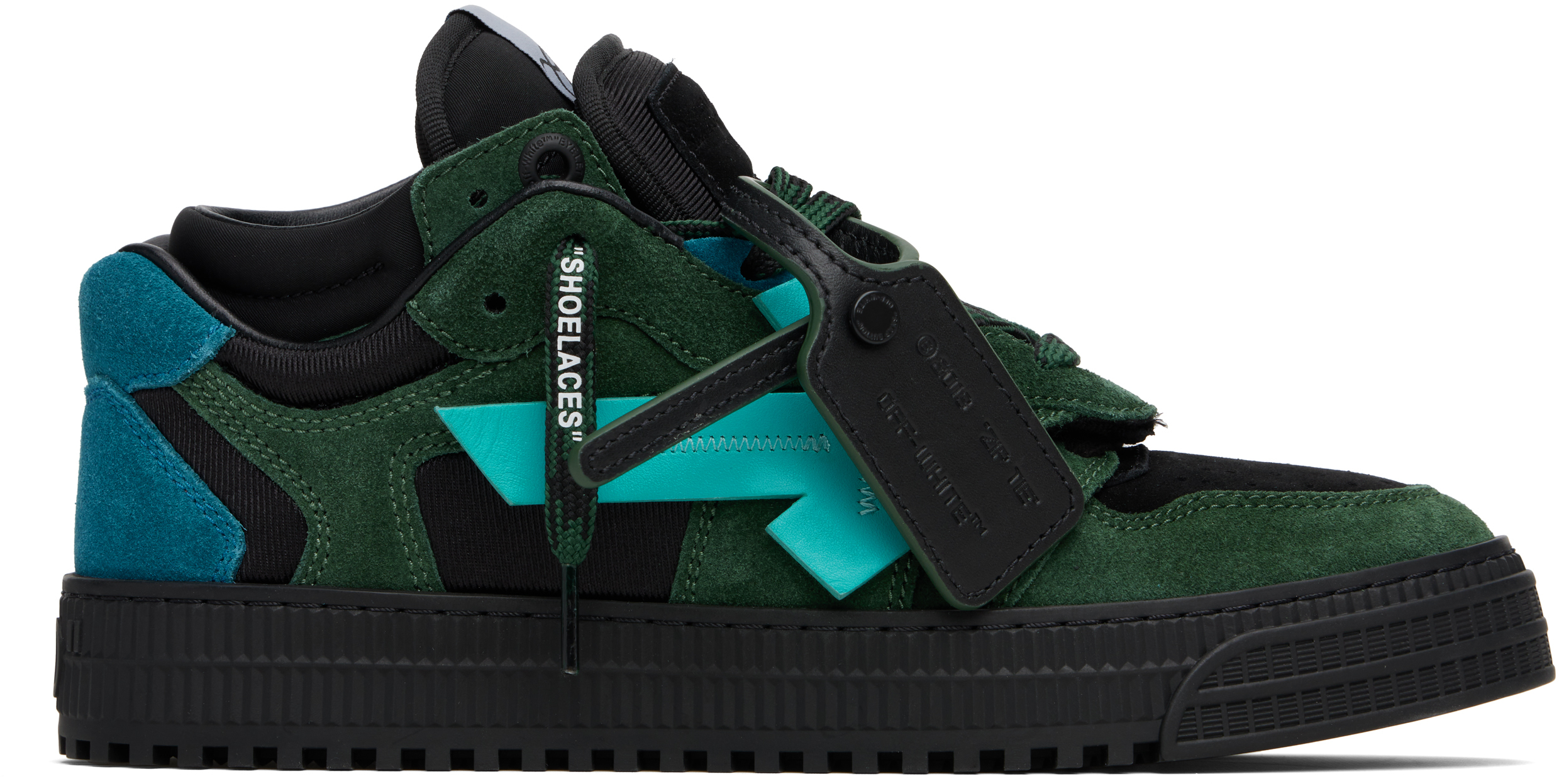 【送料&関税込】Off-White Floating Arrow Dark Blue - Lime Black & Blue Floating Arrow Sneakers by Off-White on Sale