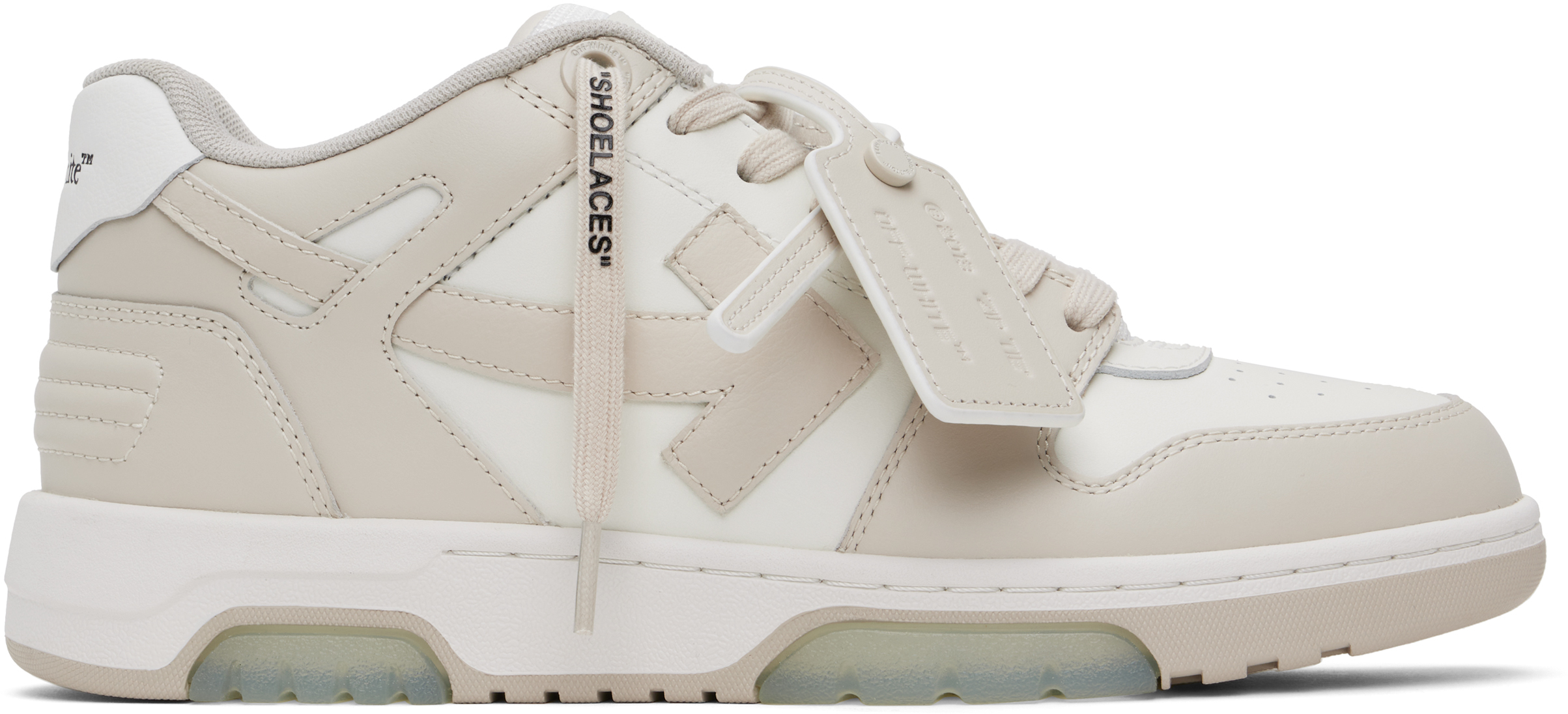 OFF-WHITE ホワイト&ベージュ Out Of Office スニーカー Off-Whiteのホワイト&ベージュ Out Of Office スニーカーがセール中
