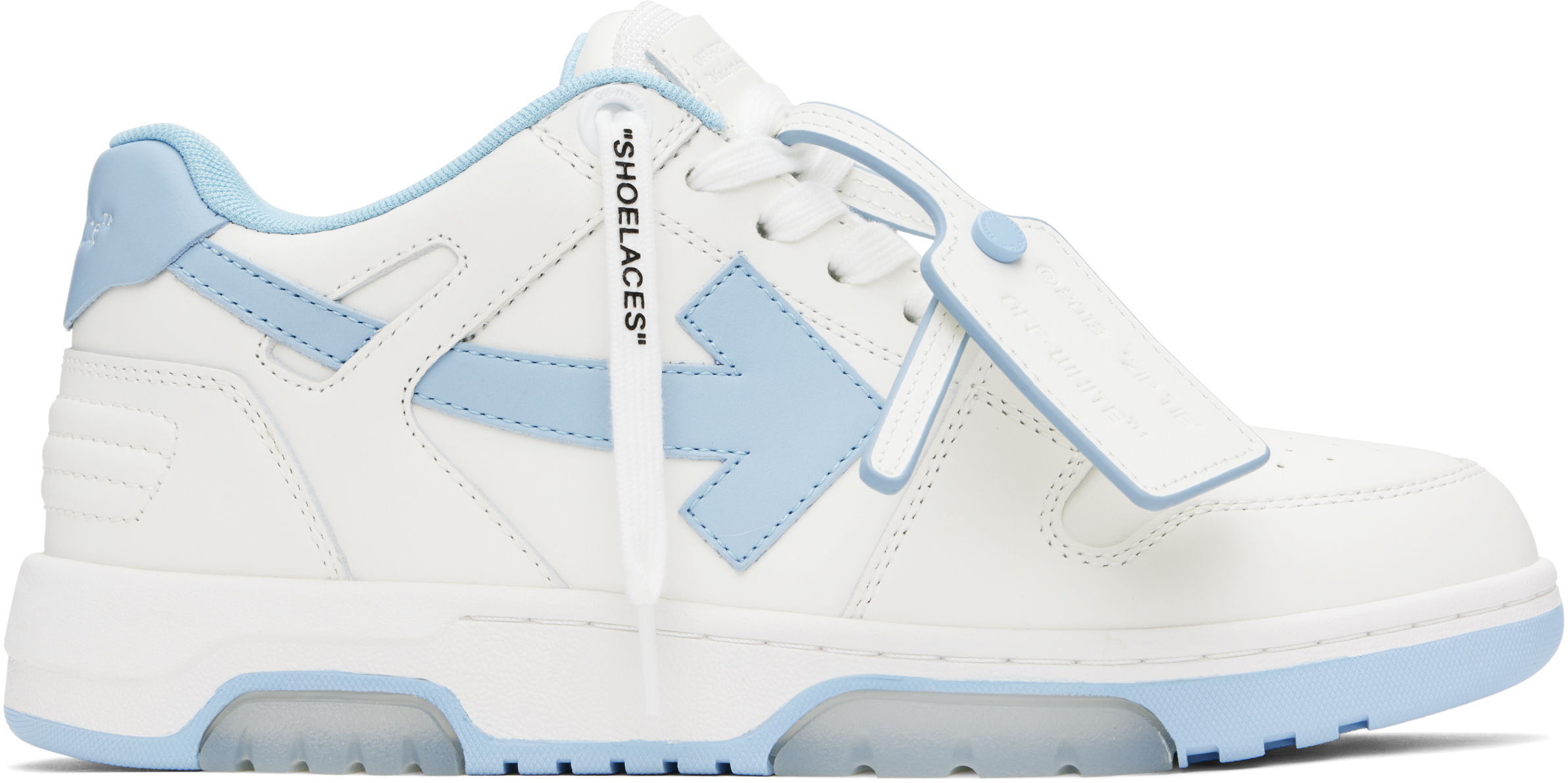 Off-white Off White Men White Leather Out Of Office Sneakers In White Light B