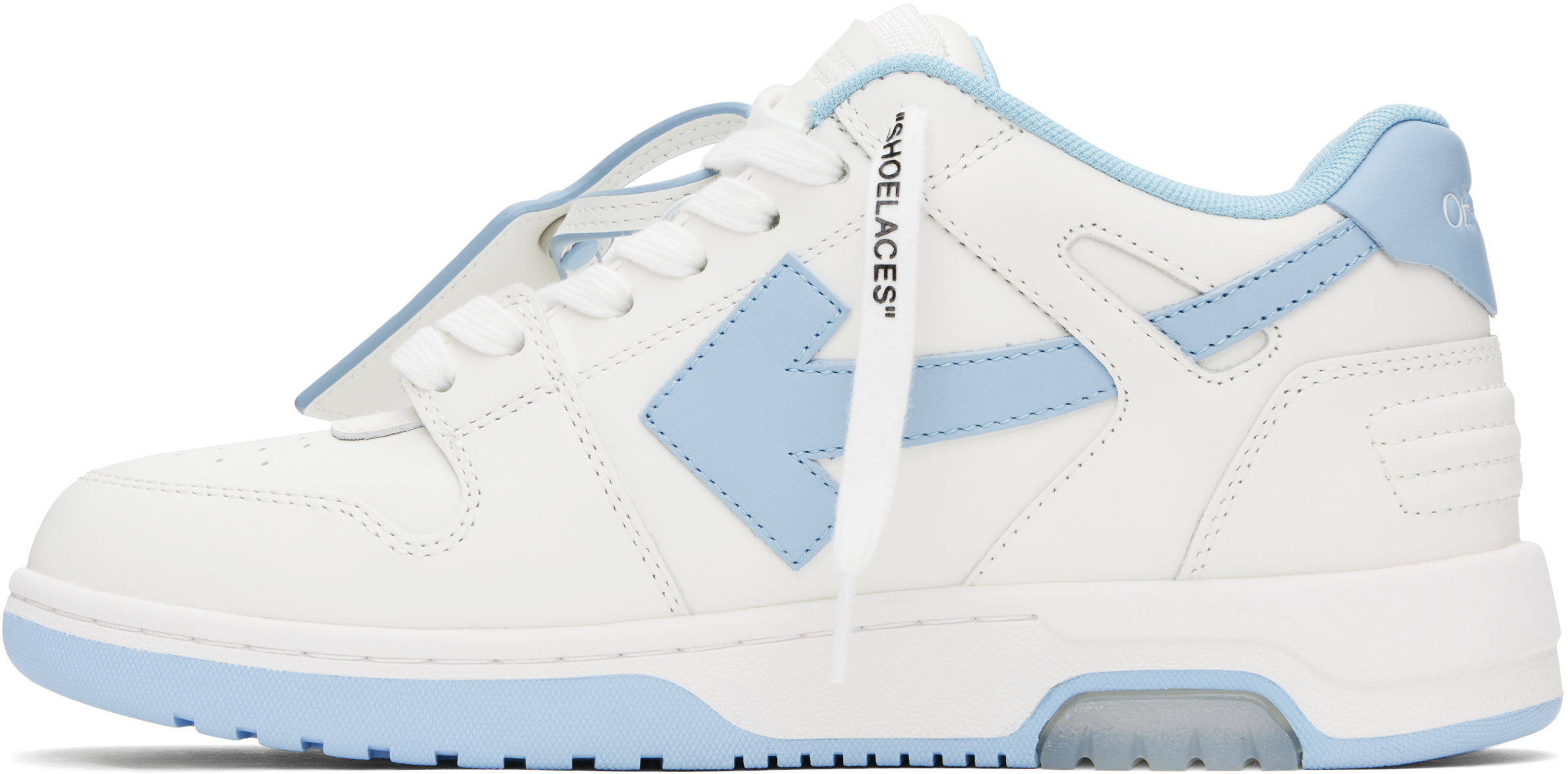 Off-white Off White Men White Leather Out Of Office Sneakers In White Light B