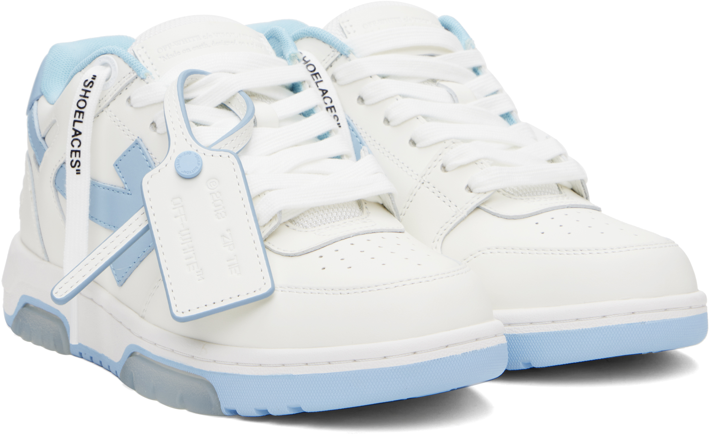 Off-white Off White Men White Leather Out Of Office Sneakers In White Light B