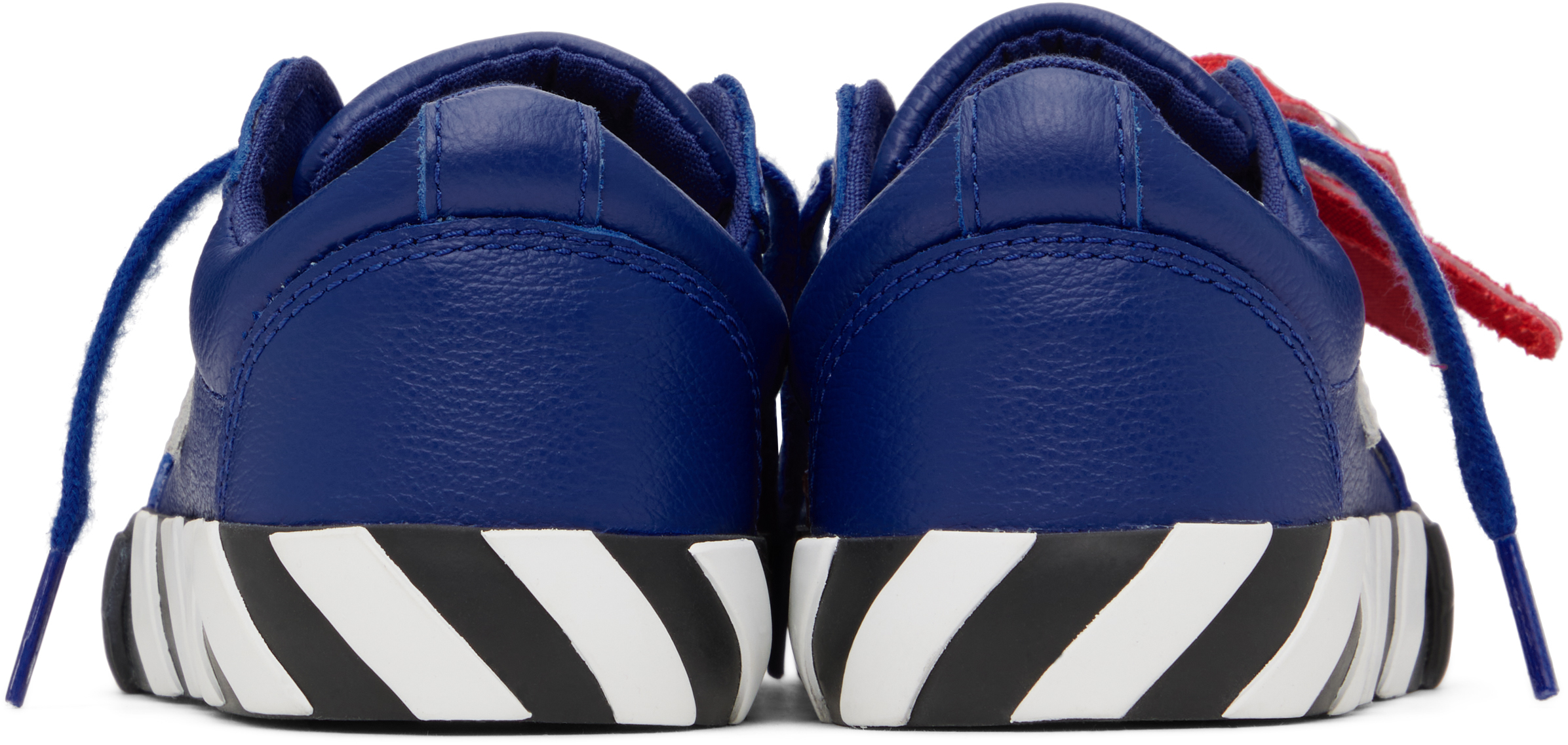 Off-white Kids Blue Vulcanized Leather Sneakers In Blue - White